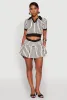 Textured Knit Striped Polo Shirt sold by Rainbow