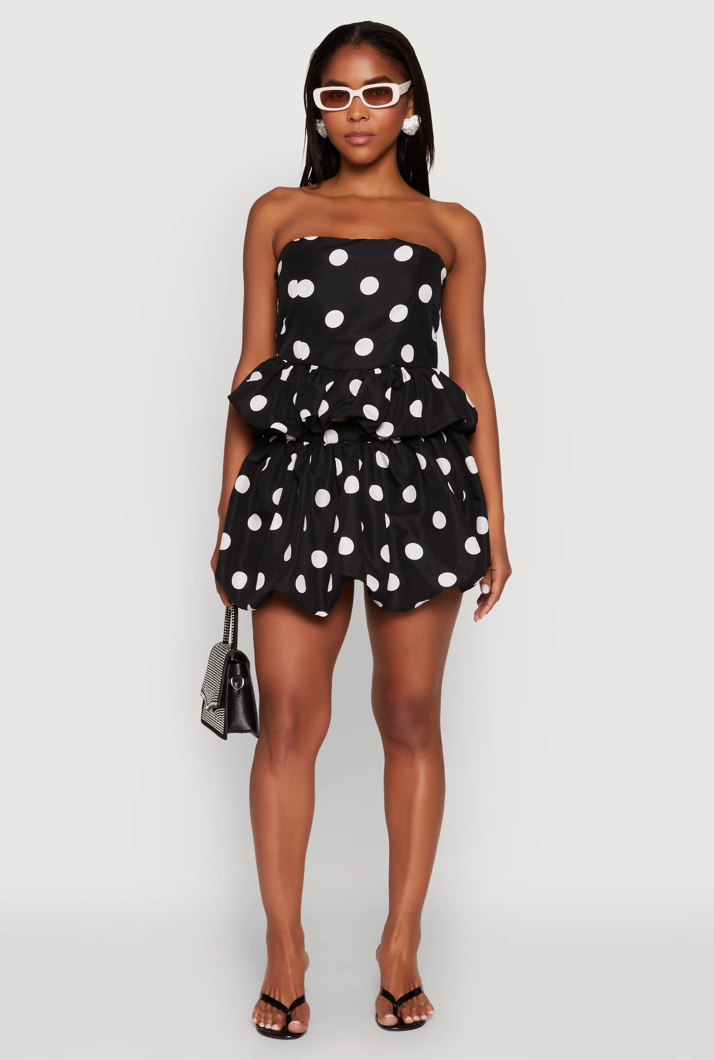 Spoon Jeans High Waisted Polka Dot Bubble Skirt sold by Rainbow product image thumbnail 2