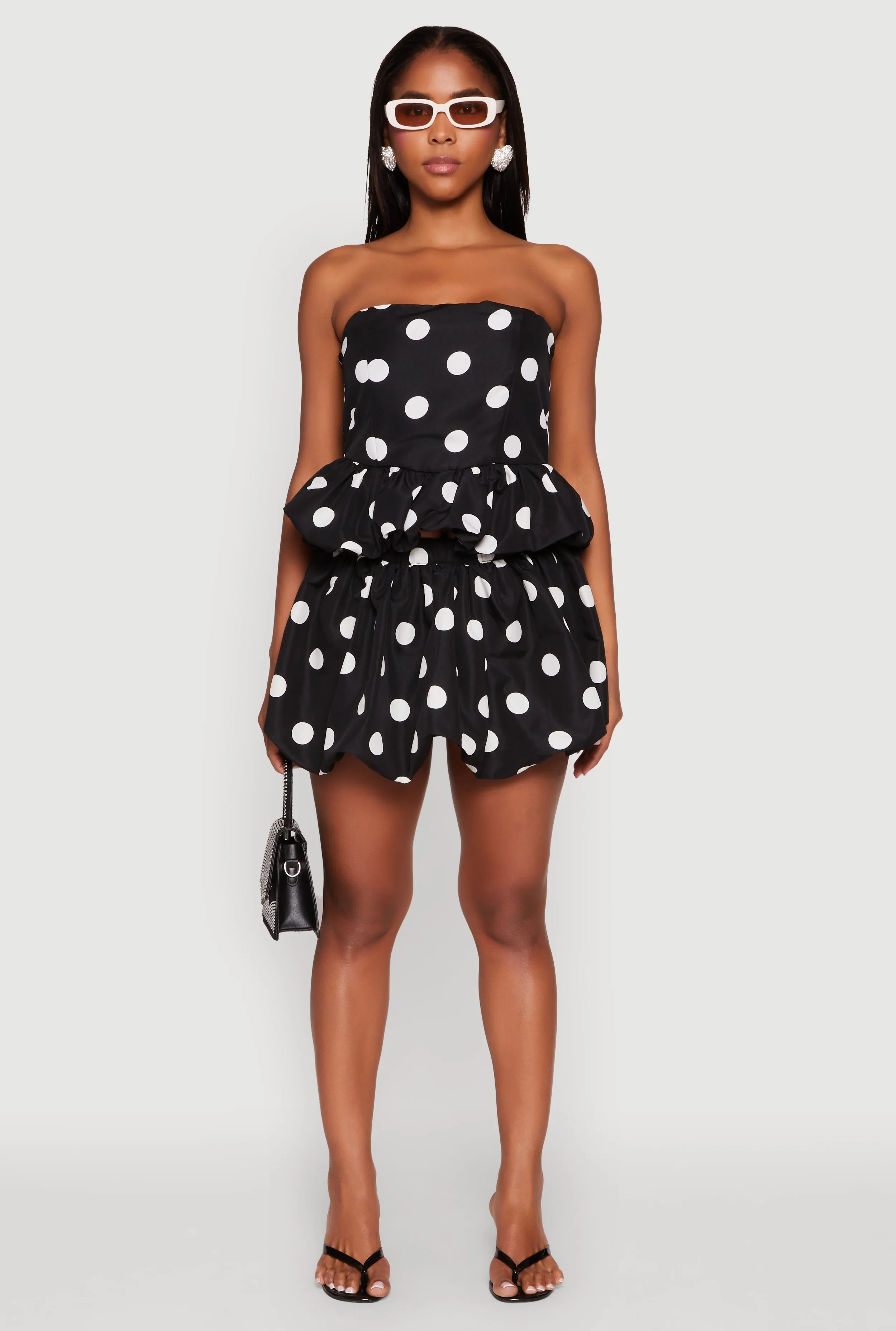 Spoon Jeans High Waisted Polka Dot Bubble Skirt sold by Rainbow