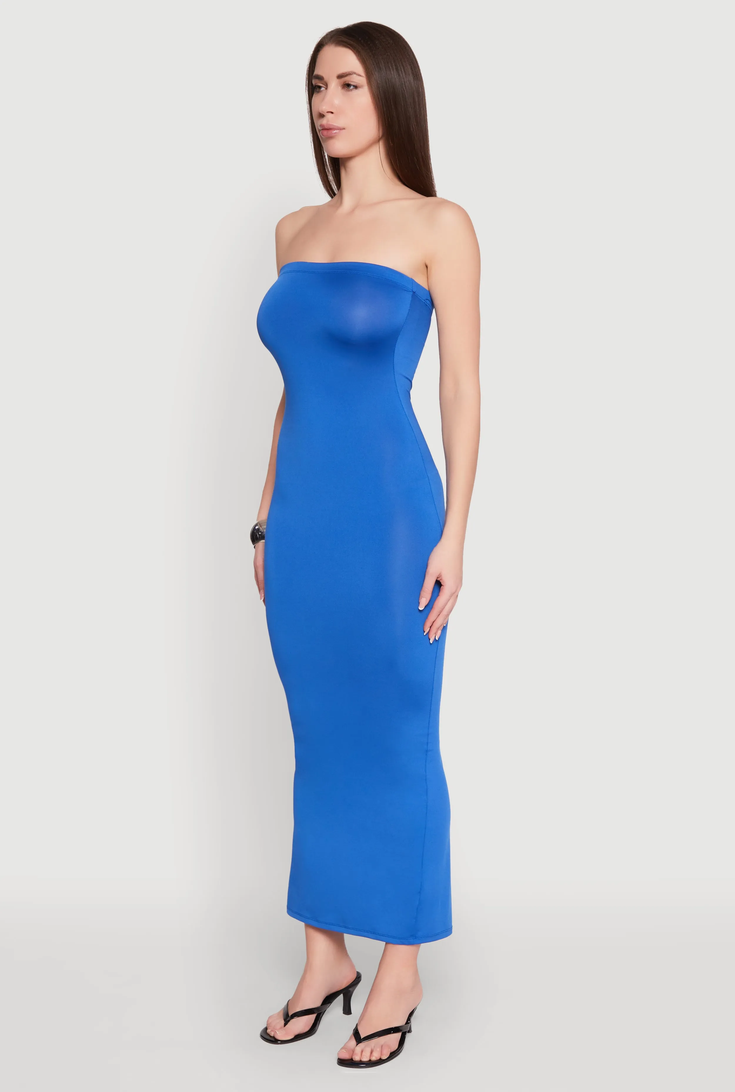 Slit Back Maxi Tube Dress sold by Rainbow product image thumbnail 3