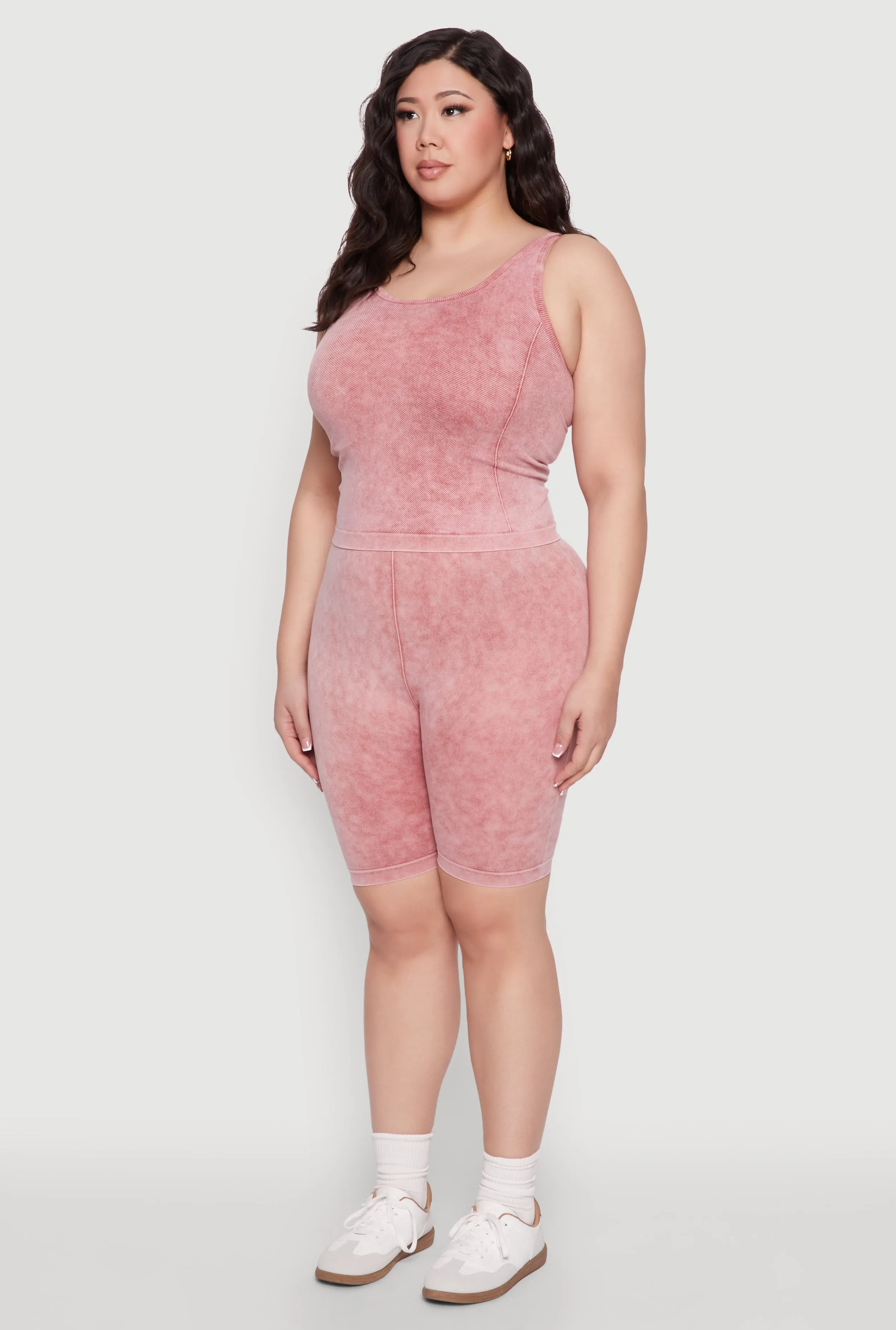 Plus Size Seamless Mineral Wash Tank Top sold by Rainbow product image thumbnail 5