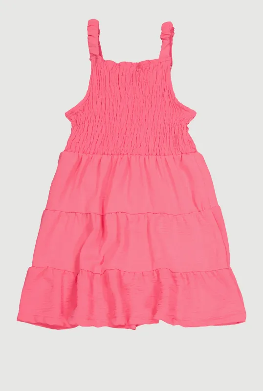 Girls Airy Smocked Tiered Sundress sold by Rainbow