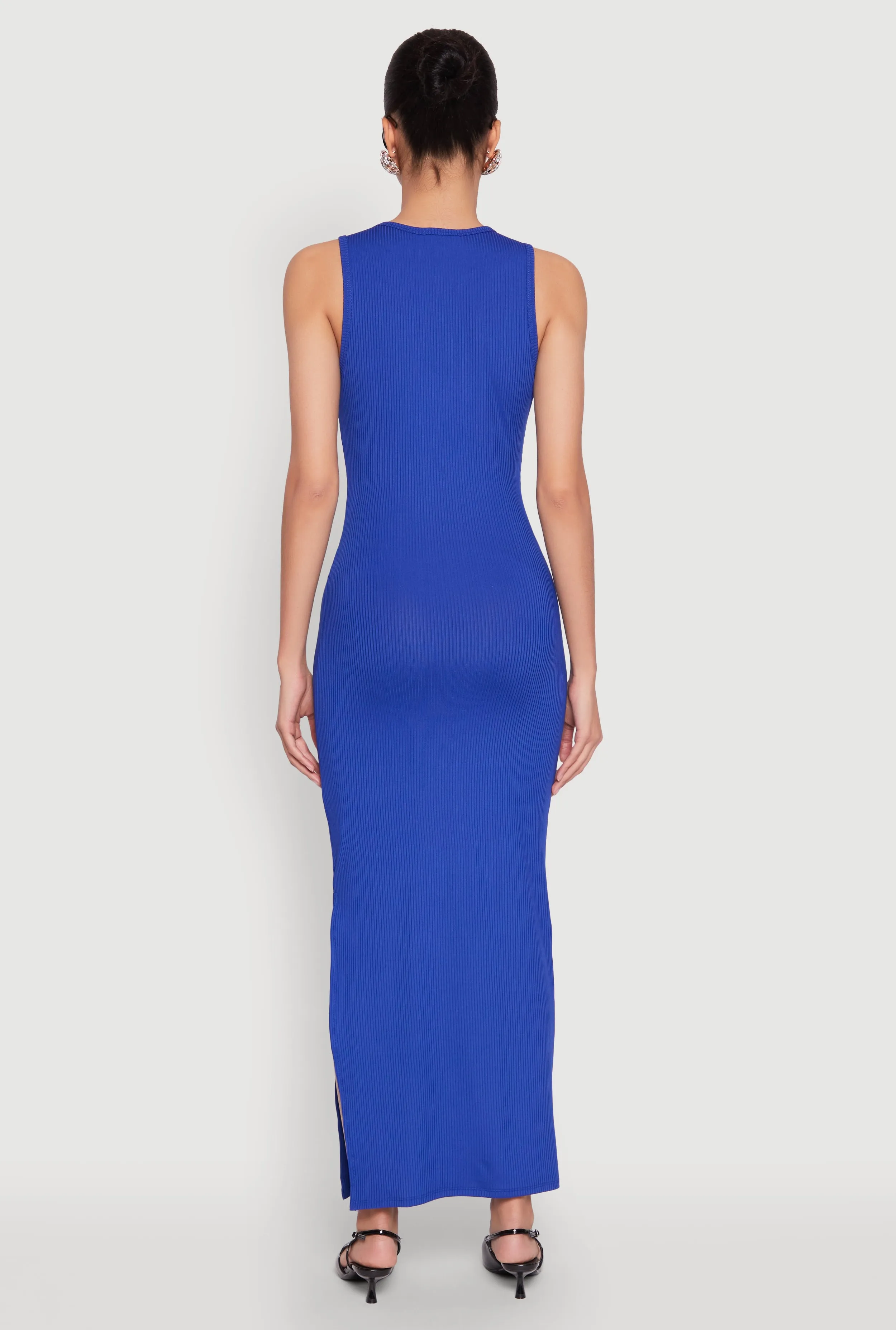 Rib Knit Side Slit Maxi Dress sold by Rainbow product image thumbnail 5