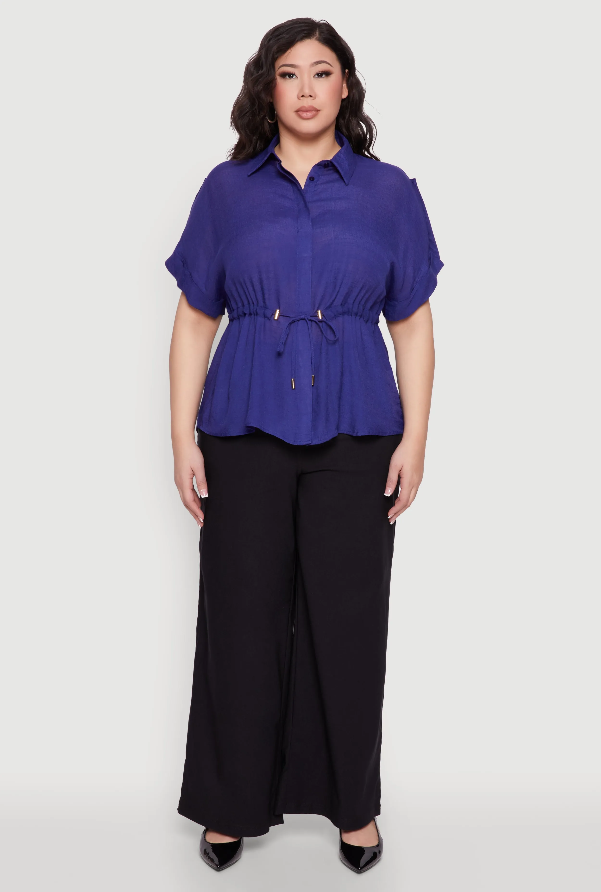 Plus Size Drawstring Waist Shirt sold by Rainbow product image thumbnail 3