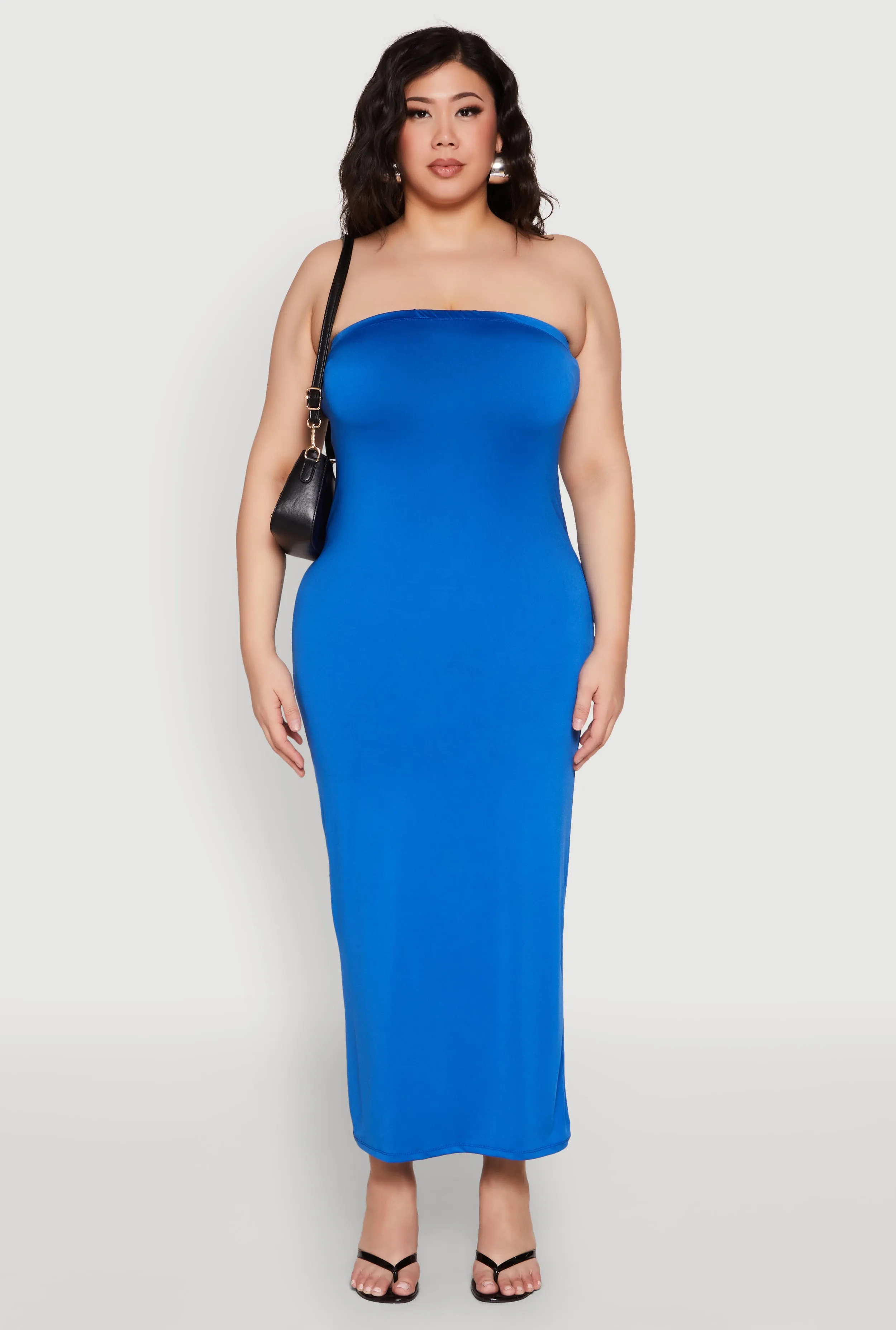 Plus Size Slit Back Maxi Tube Dress sold by Rainbow product image thumbnail 2