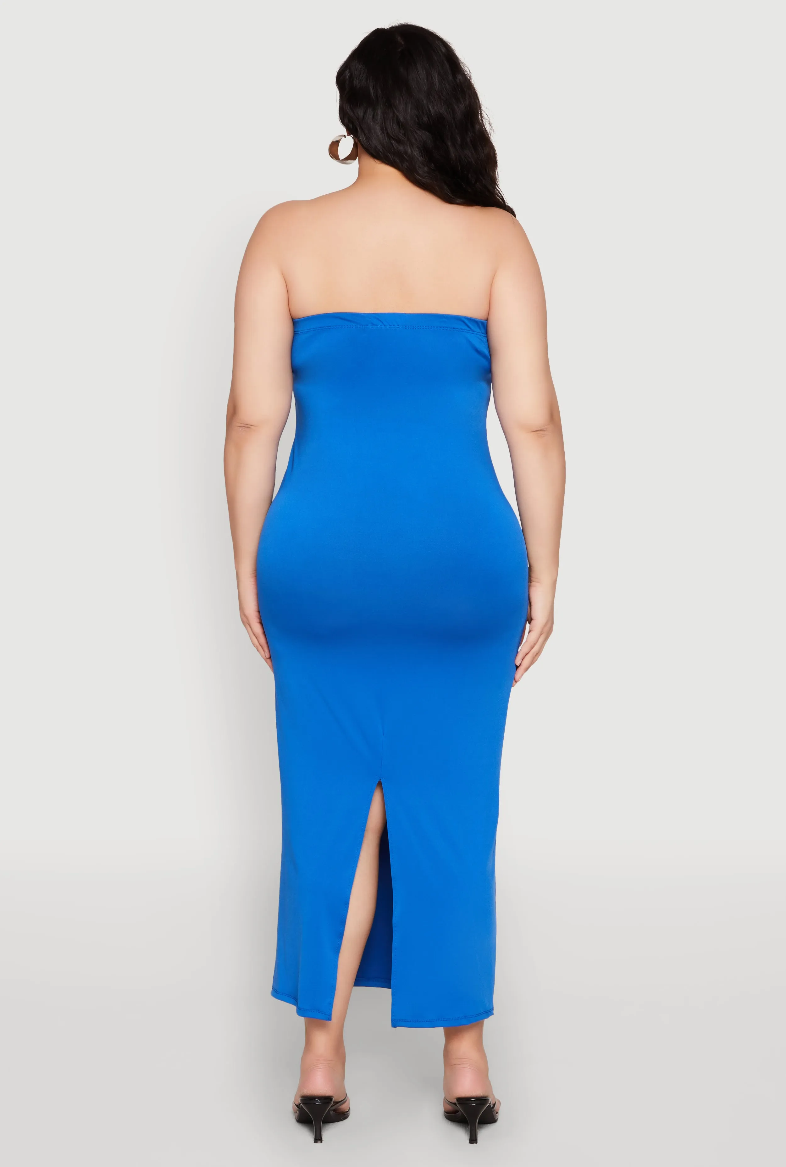 Plus Size Slit Back Maxi Tube Dress sold by Rainbow product image thumbnail 5