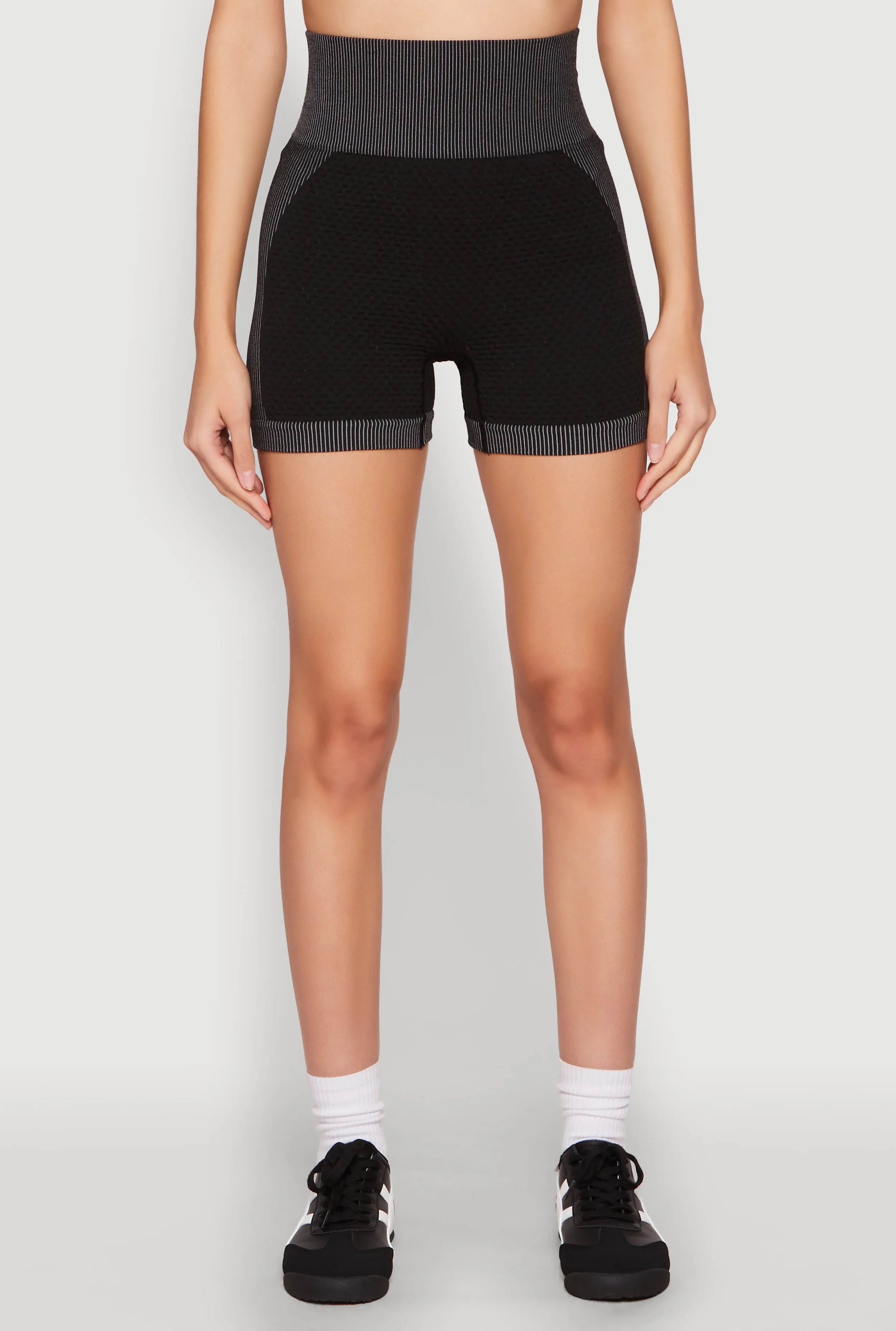 Striped Detail Seamless Biker Shorts sold by Rainbow product image thumbnail 3