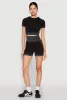 Striped Detail Seamless Biker Shorts sold by Rainbow