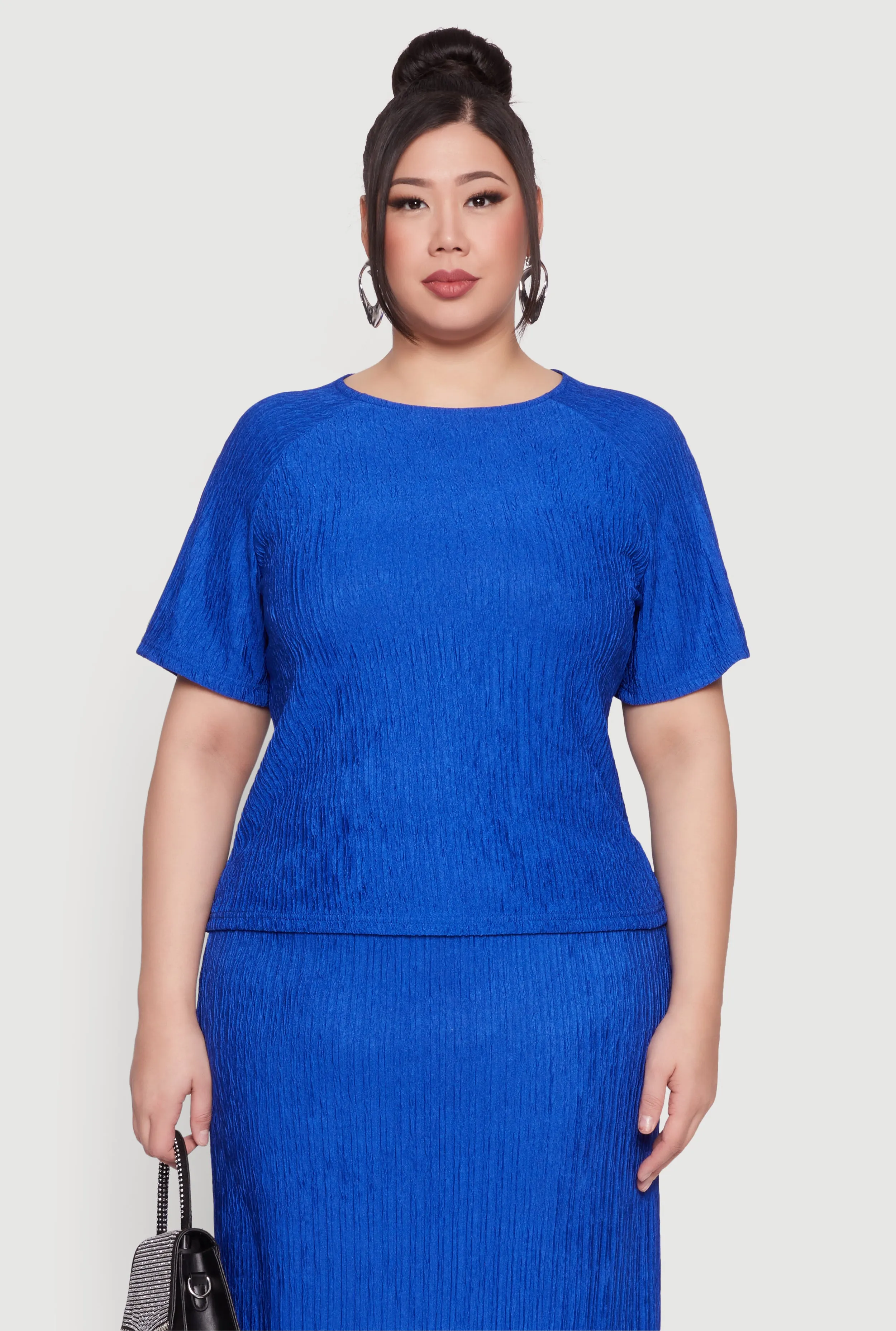 Plus Size Textured Knit Tee sold by Rainbow