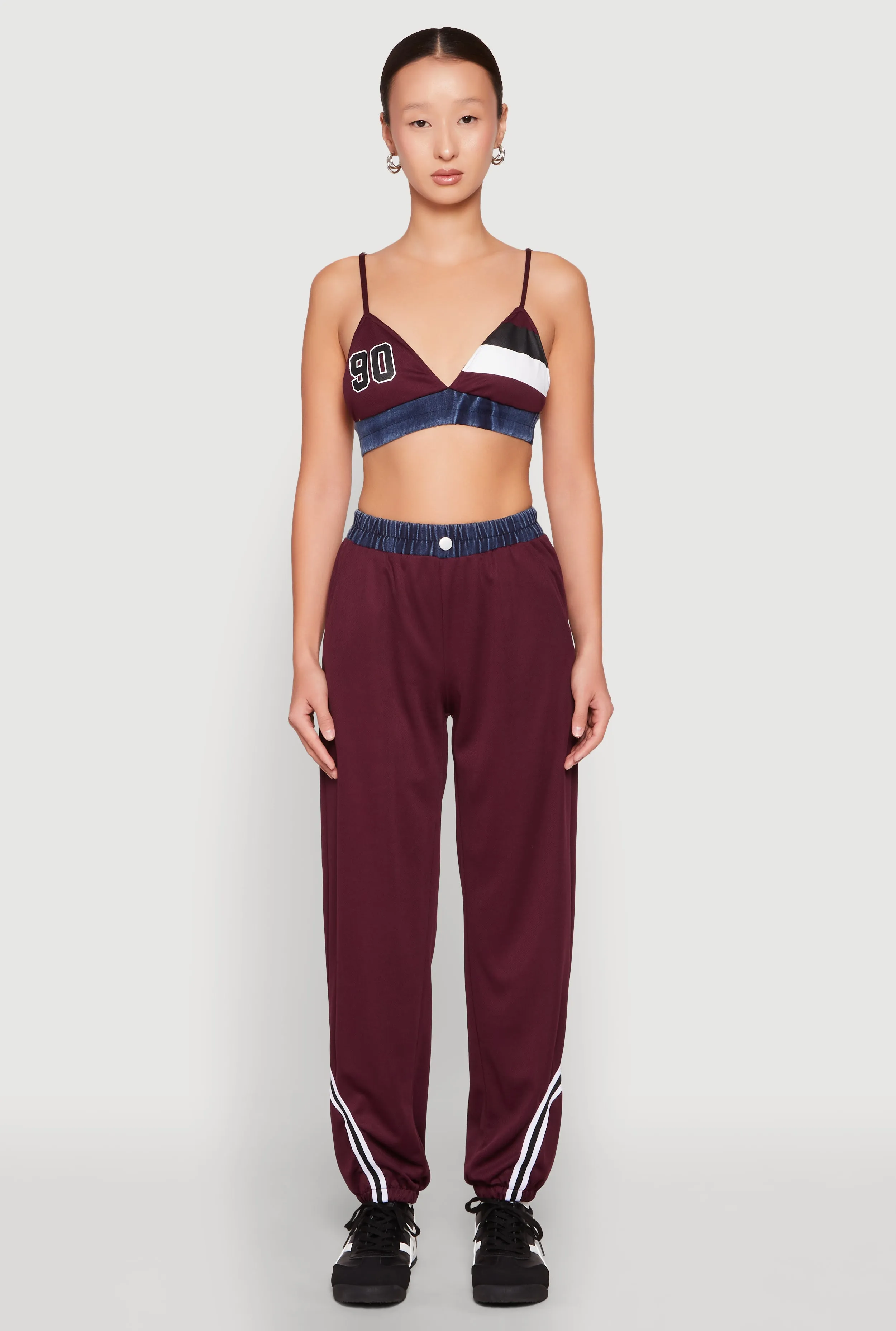 Contrast Trim High Waisted Joggers sold by Rainbow product image thumbnail 2