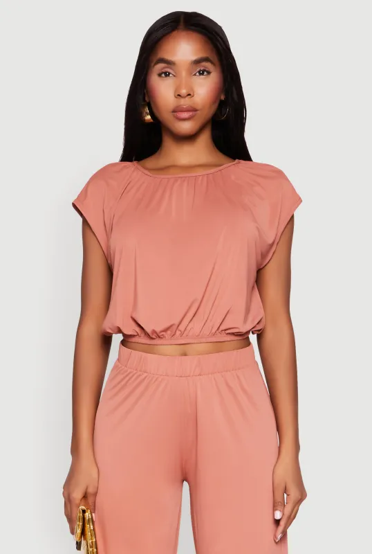 Dolman Sleeve Crop Top sold by Rainbow