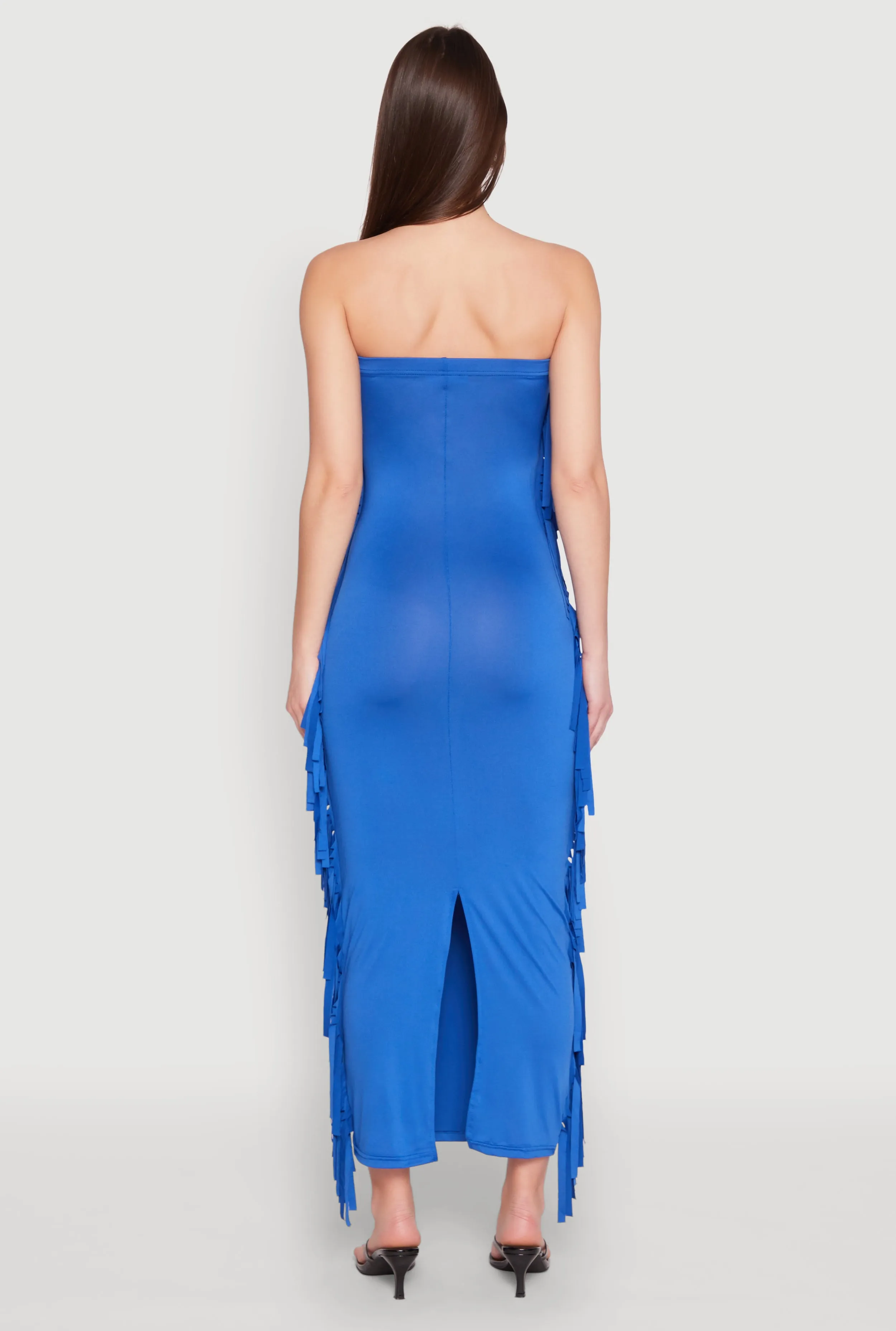 Side Fringe Maxi Tube Dress sold by Rainbow product image thumbnail 5