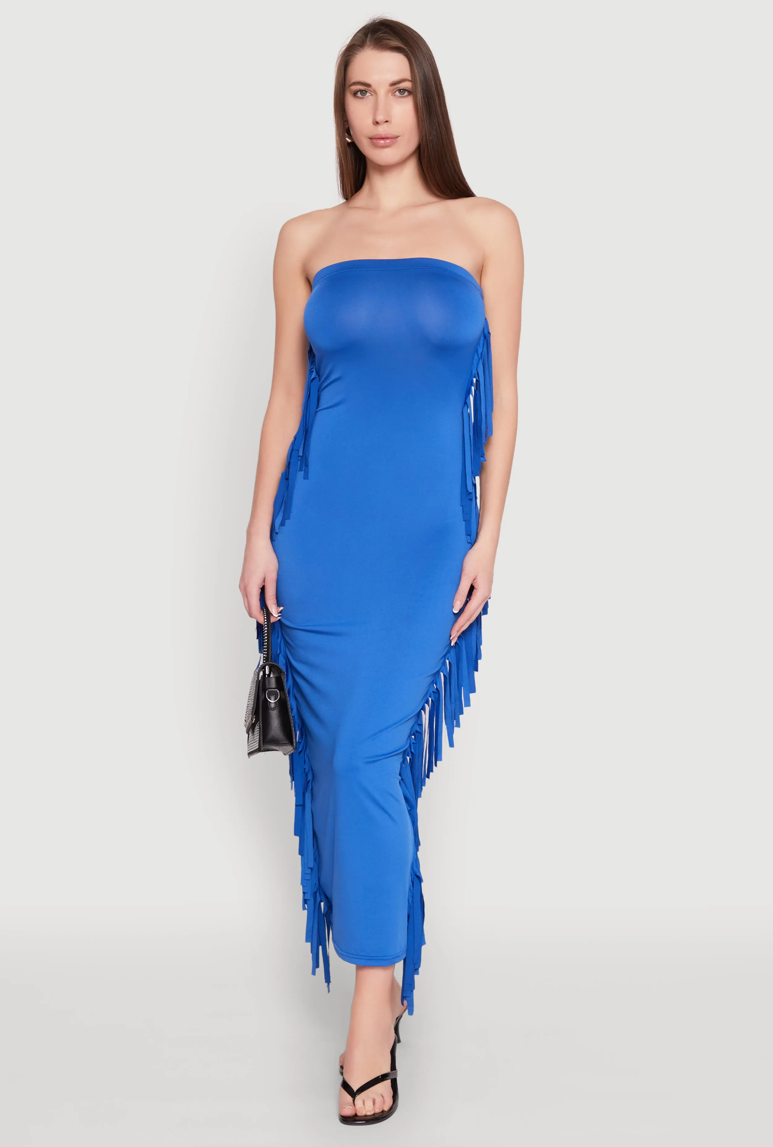 Side Fringe Maxi Tube Dress sold by Rainbow product image thumbnail 2