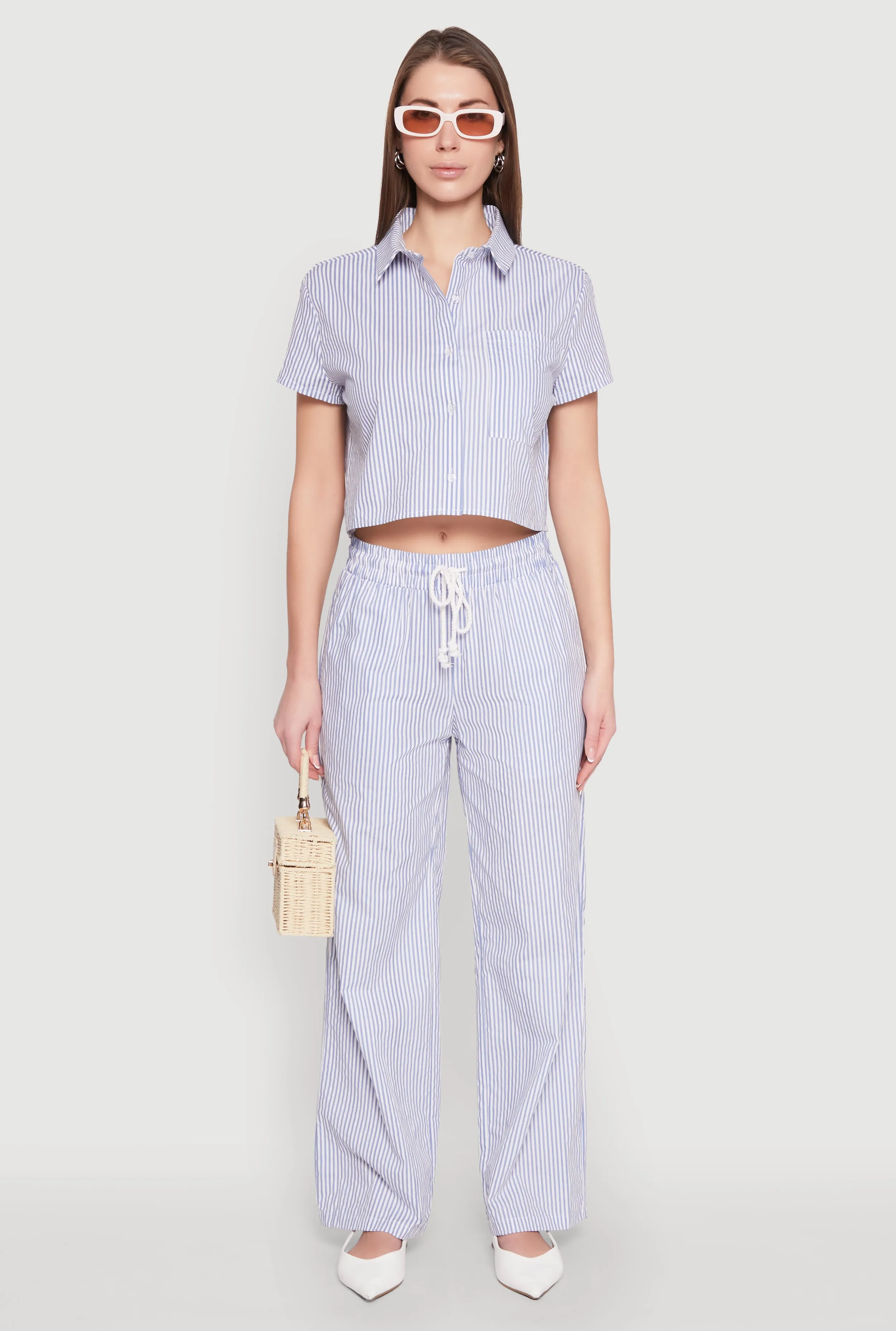 Striped Cropped Shirt sold by Rainbow product image thumbnail 2