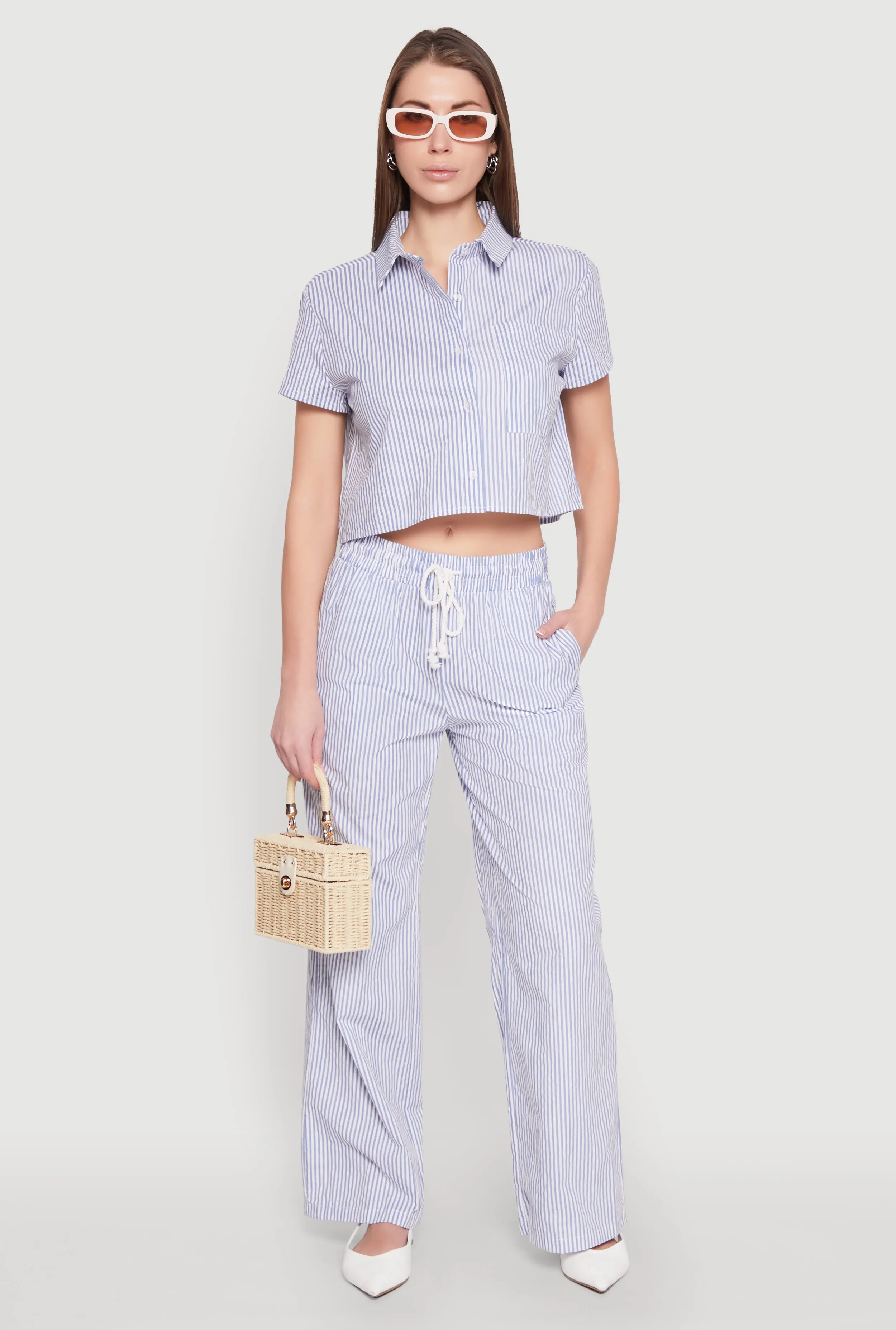 Striped Cropped Shirt sold by Rainbow product image thumbnail 3