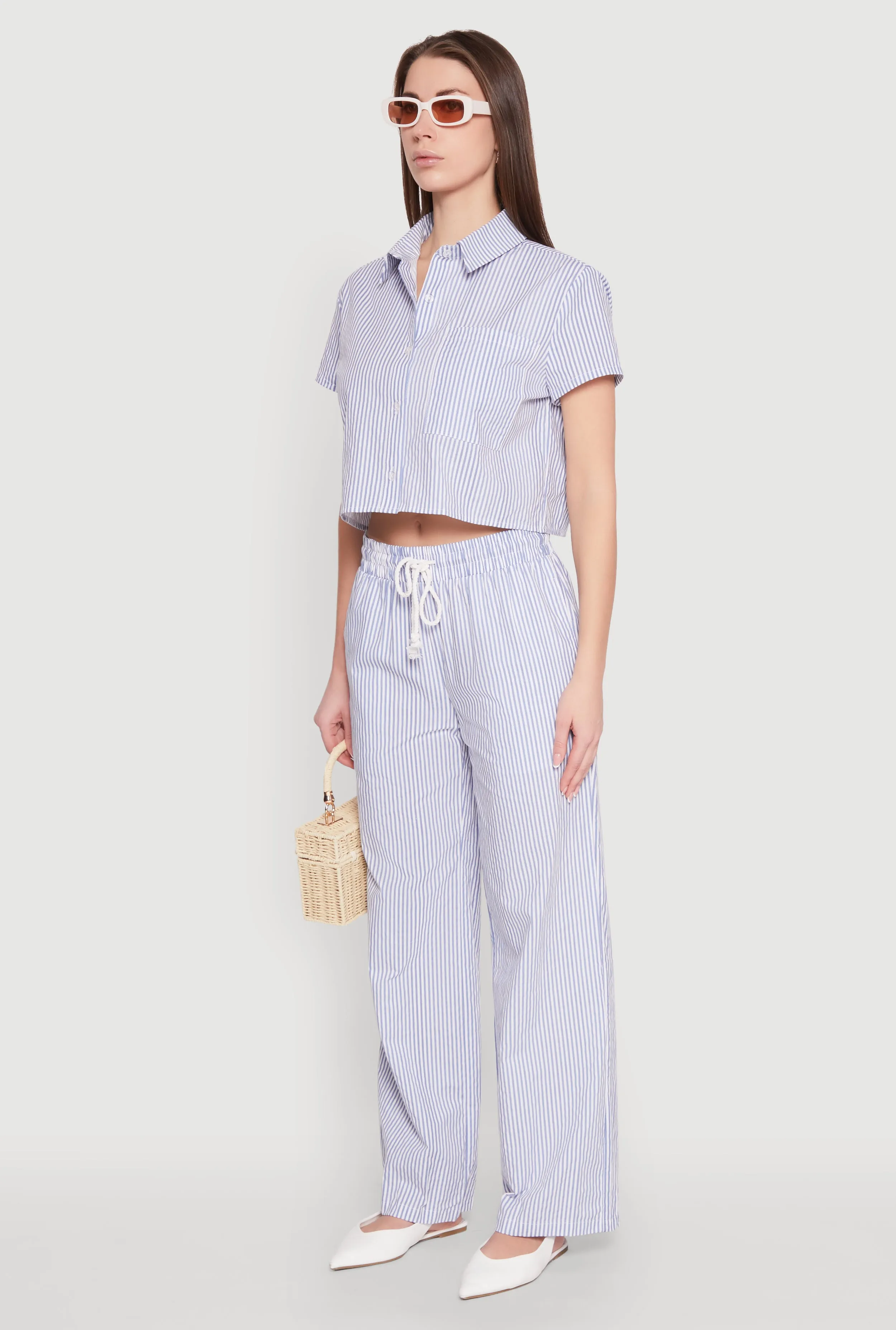 Striped Cropped Shirt sold by Rainbow product image thumbnail 5