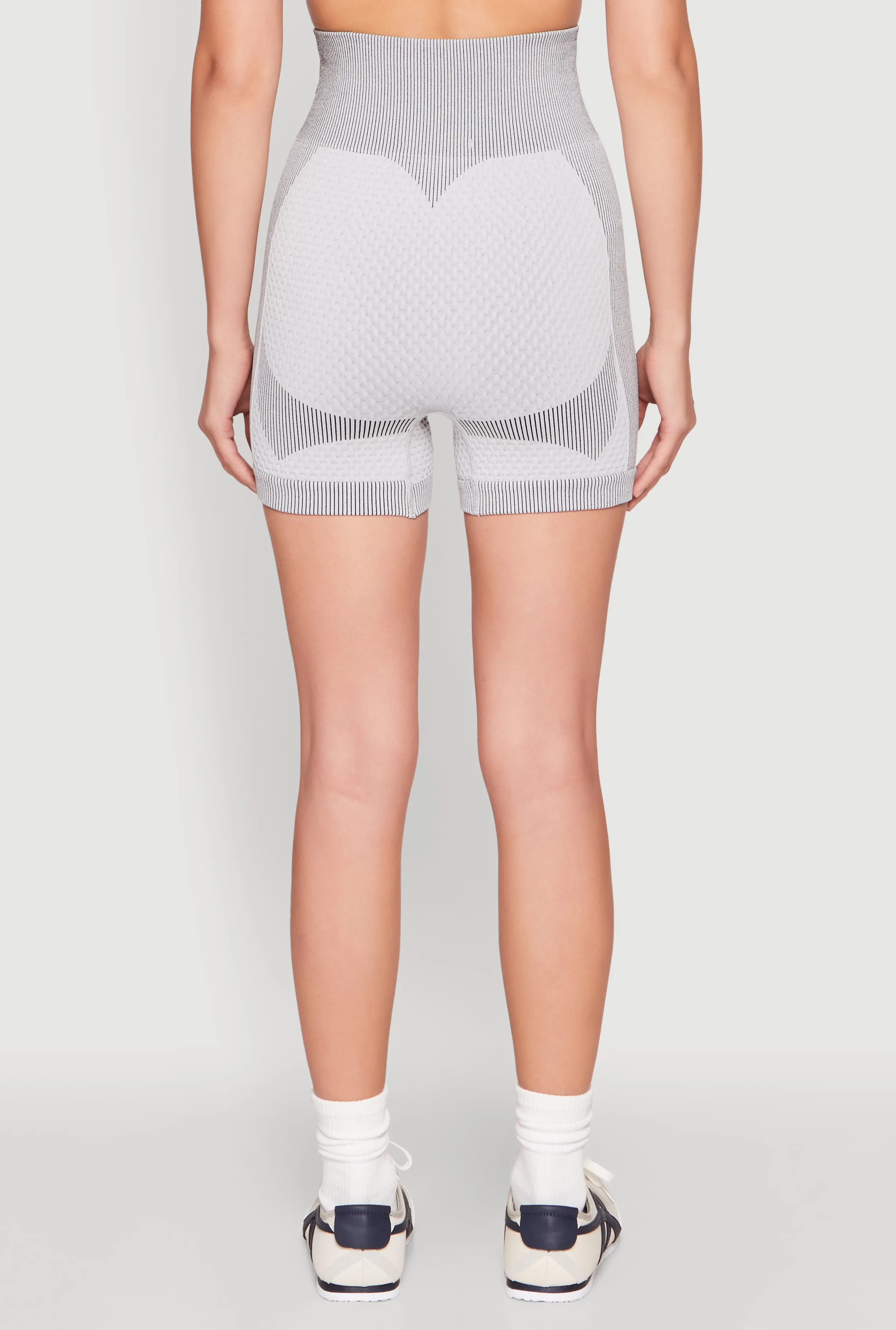 Seamless Ribbed Knit Ruched Biker Shorts sold by Rainbow product image thumbnail 5