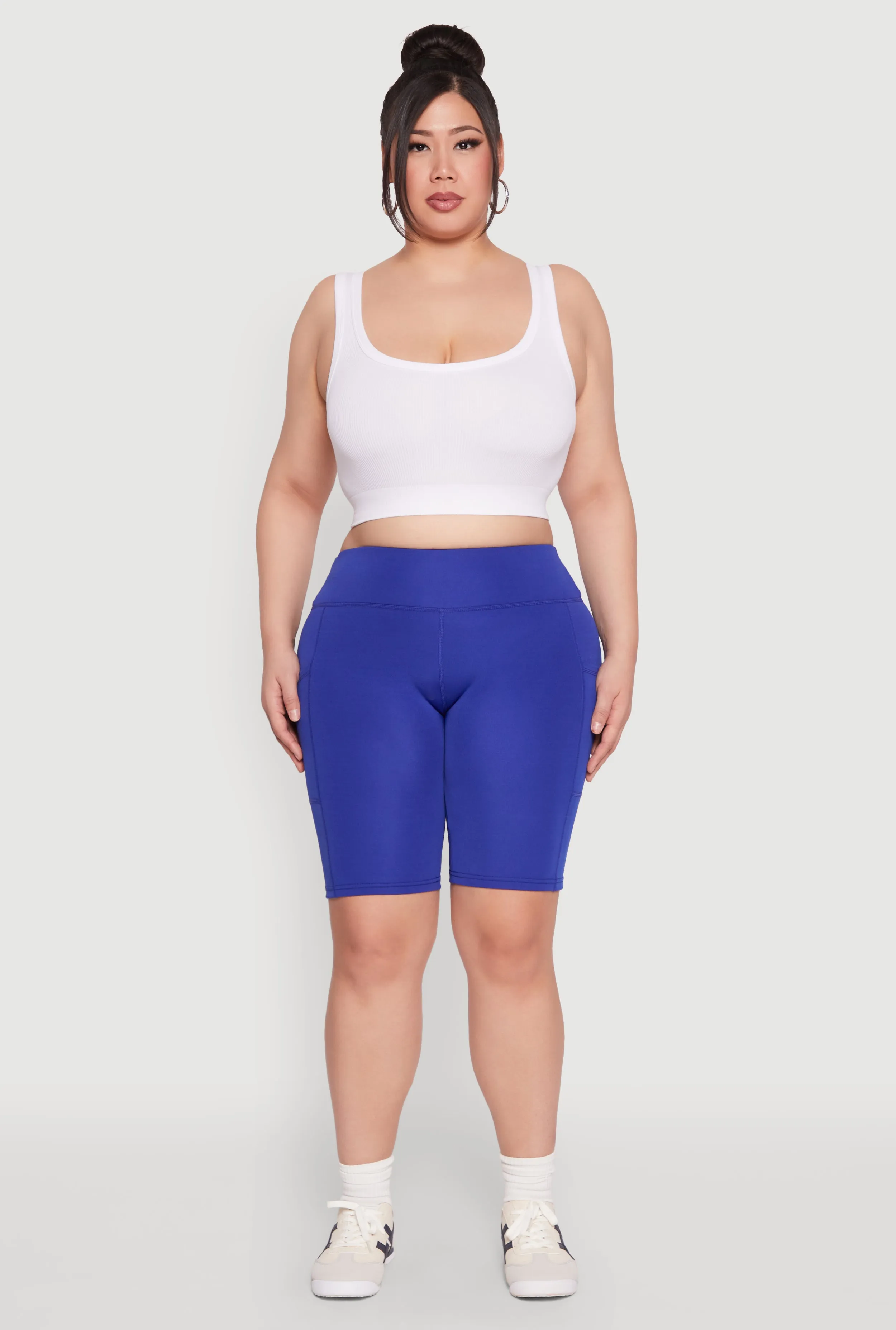 Plus Size Cell Phone Pocket Biker Shorts sold by Rainbow product image thumbnail 2