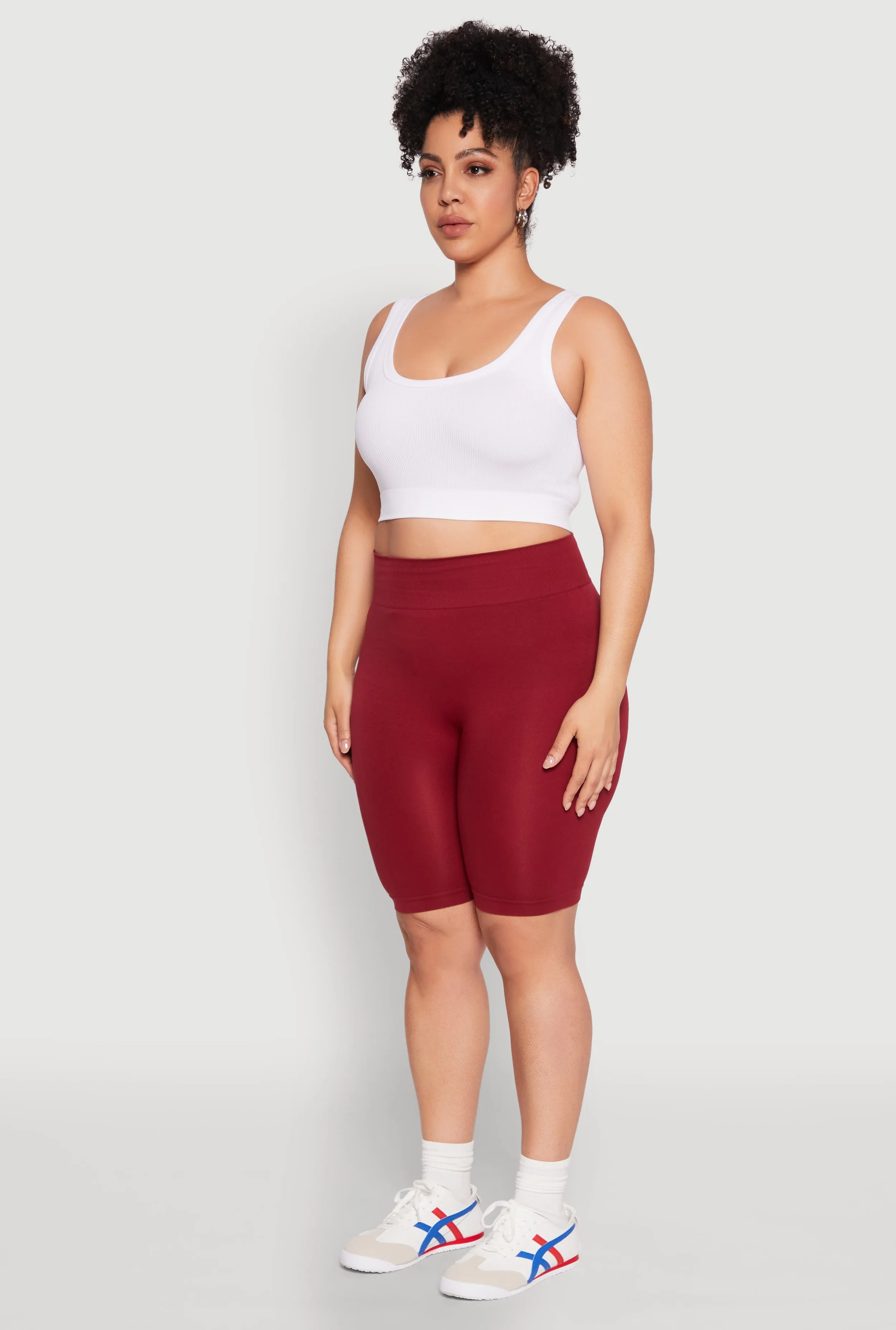 Plus Size High Waist Seamless Biker Shorts sold by Rainbow product image thumbnail 3