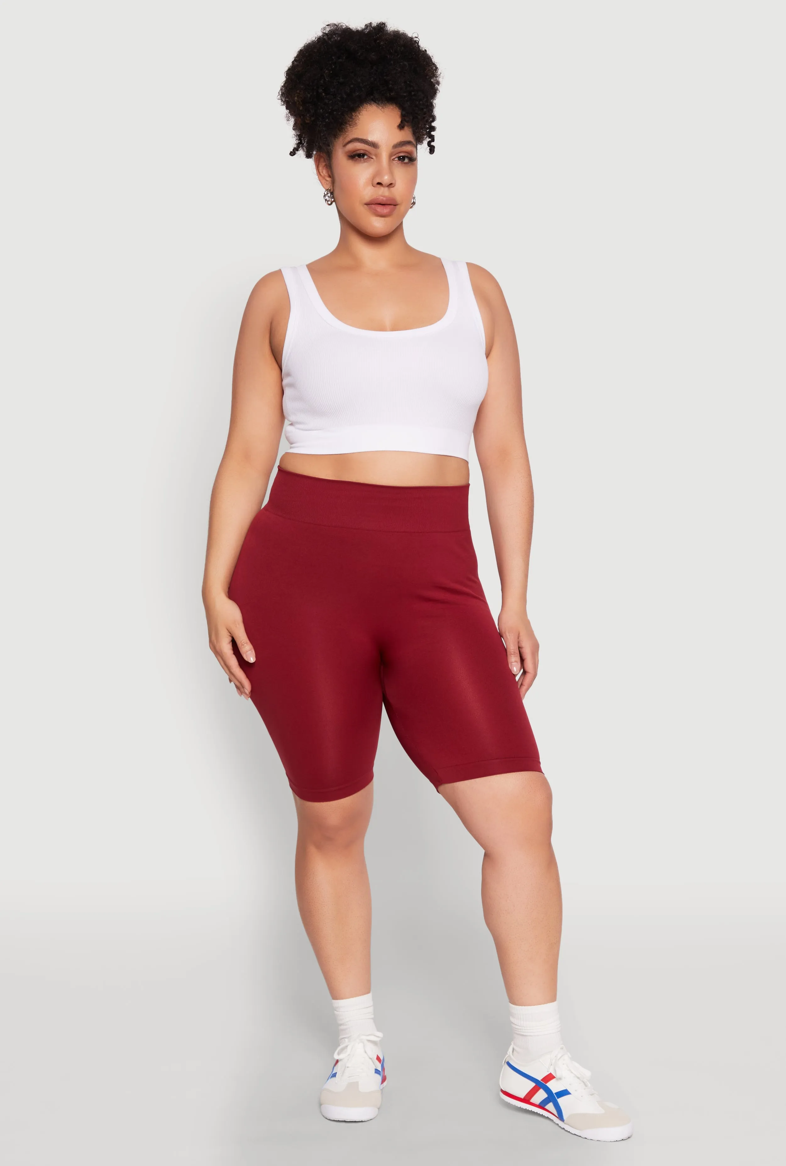 Plus Size High Waist Seamless Biker Shorts sold by Rainbow product image thumbnail 2
