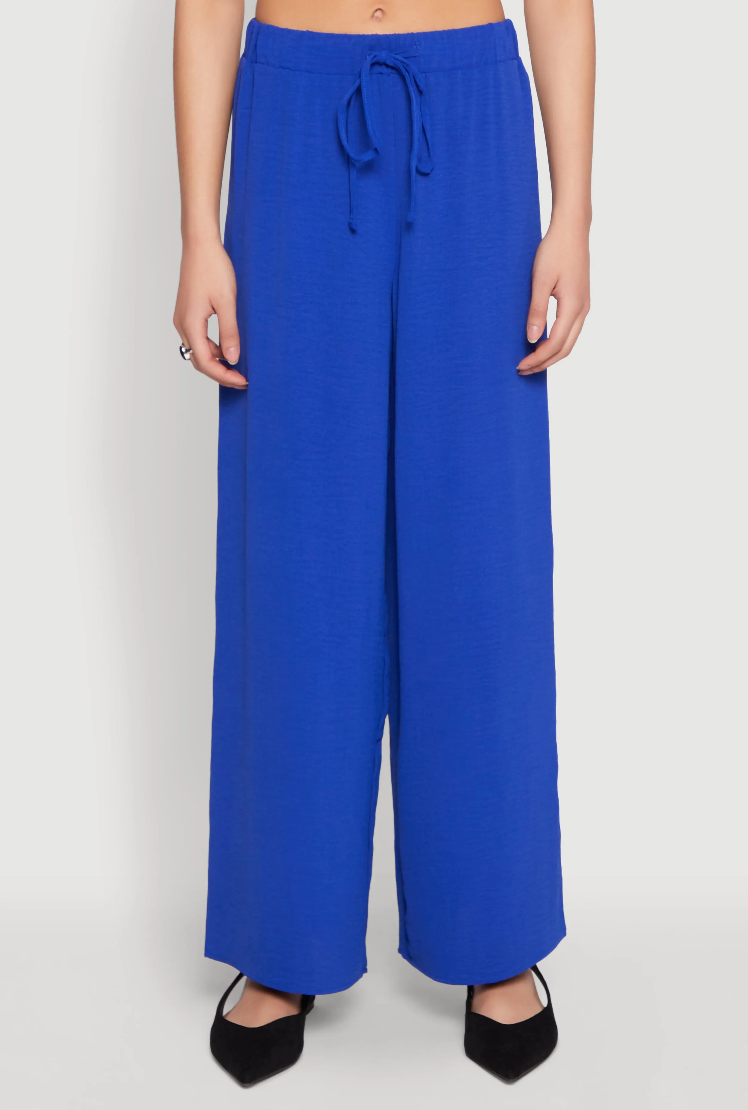 Crepe Knit Drawstring Wide Leg Pants sold by Rainbow product image thumbnail 3
