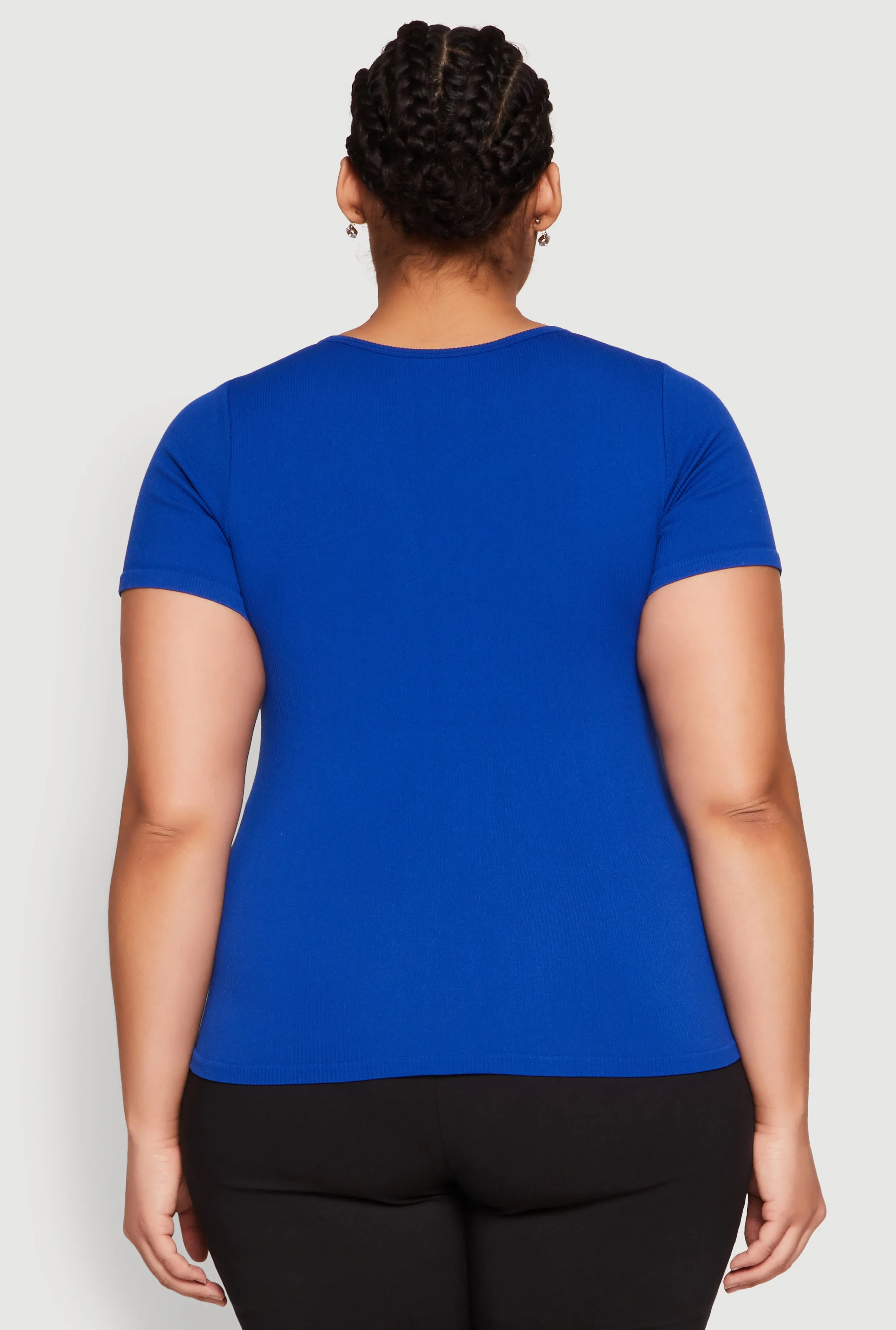 Plus Size Rhinestone Caged Notch Neck Top sold by Rainbow product image thumbnail 5