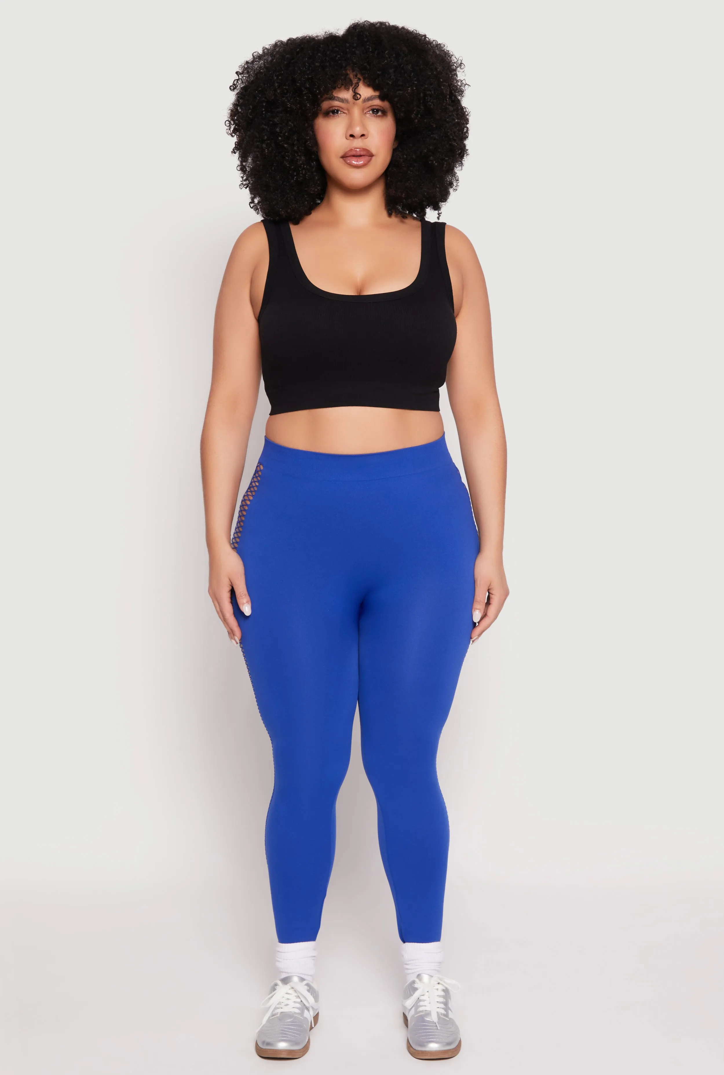 Plus Size Seamless Cut Out Side Leggings sold by Rainbow