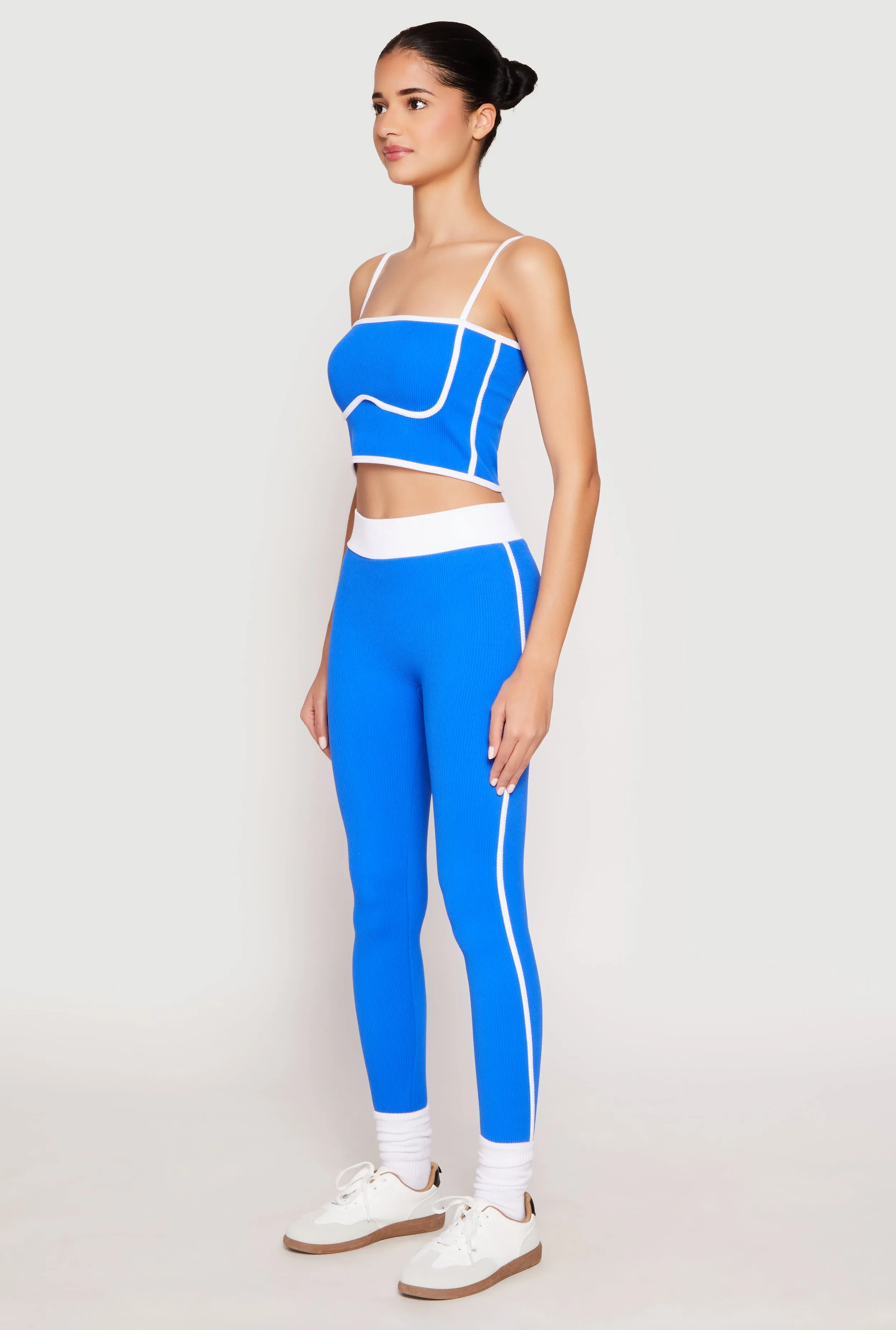 Seamless Contrast Trim Cropped Cami sold by Rainbow product image thumbnail 3