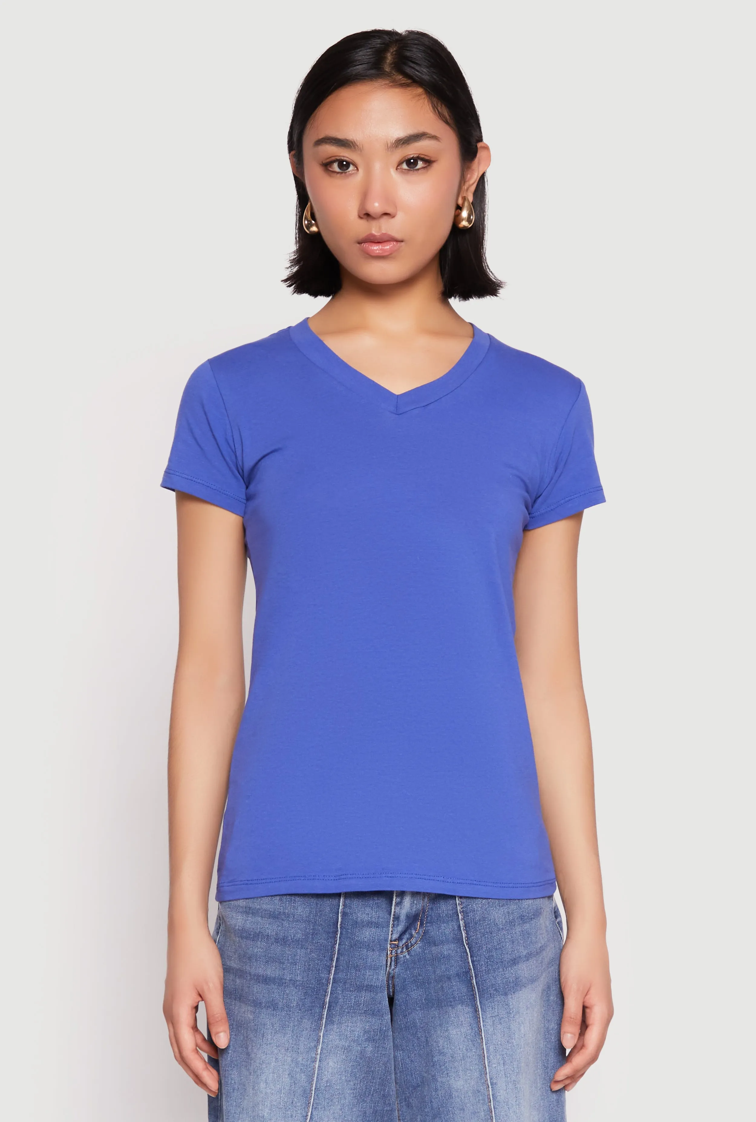 V Neck Short Sleeve Tee sold by Rainbow product image thumbnail 2