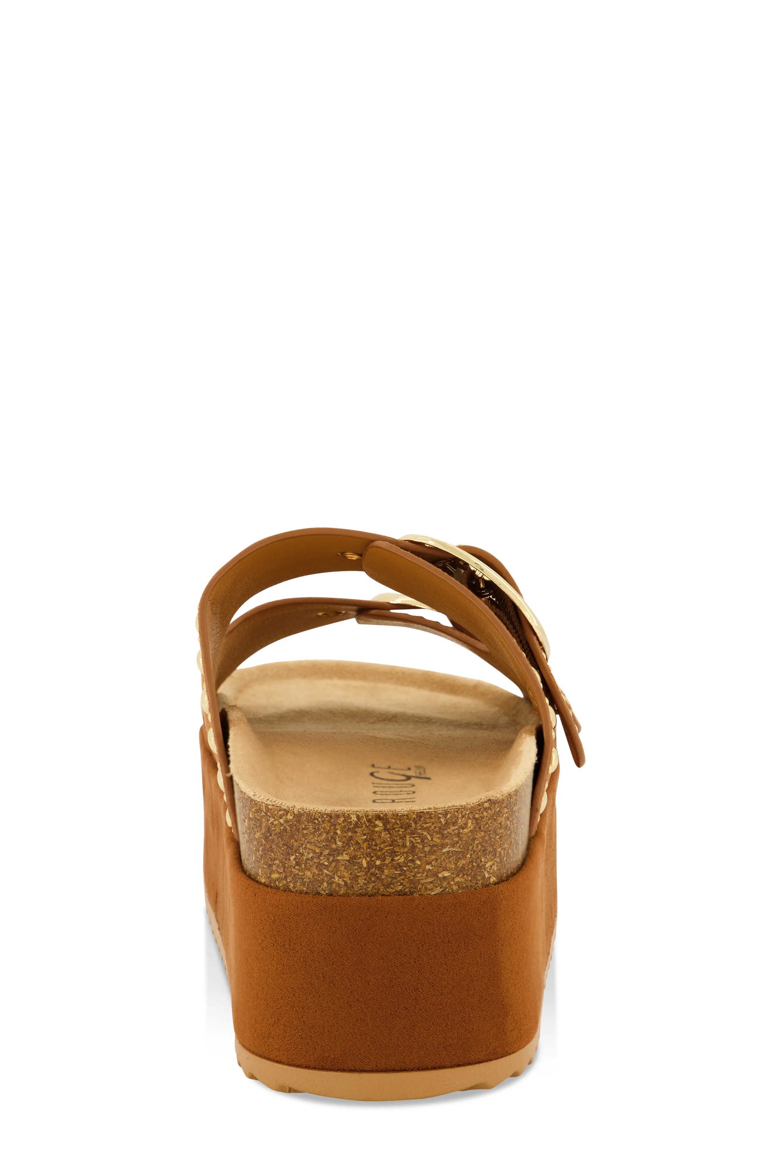 Faux Suede Studded Platform Footbed Sandals sold by Rainbow product image thumbnail 3