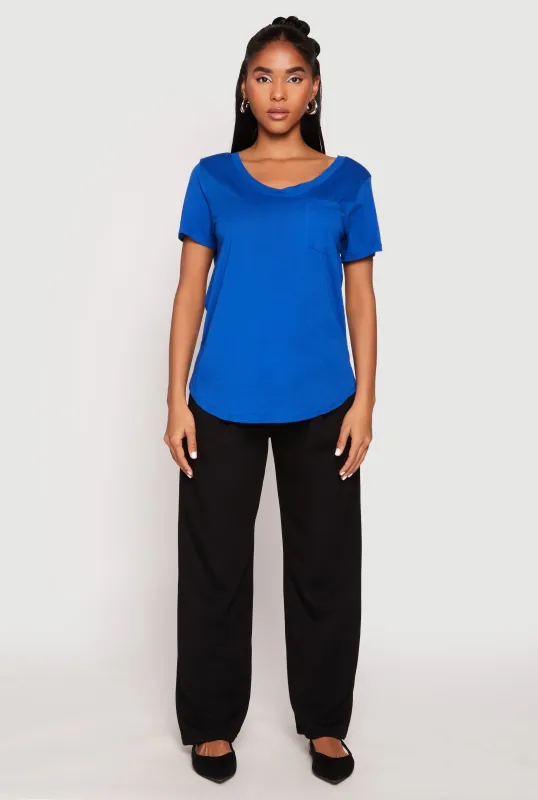 Scoop Neck Pocket T Shirt sold by Rainbow