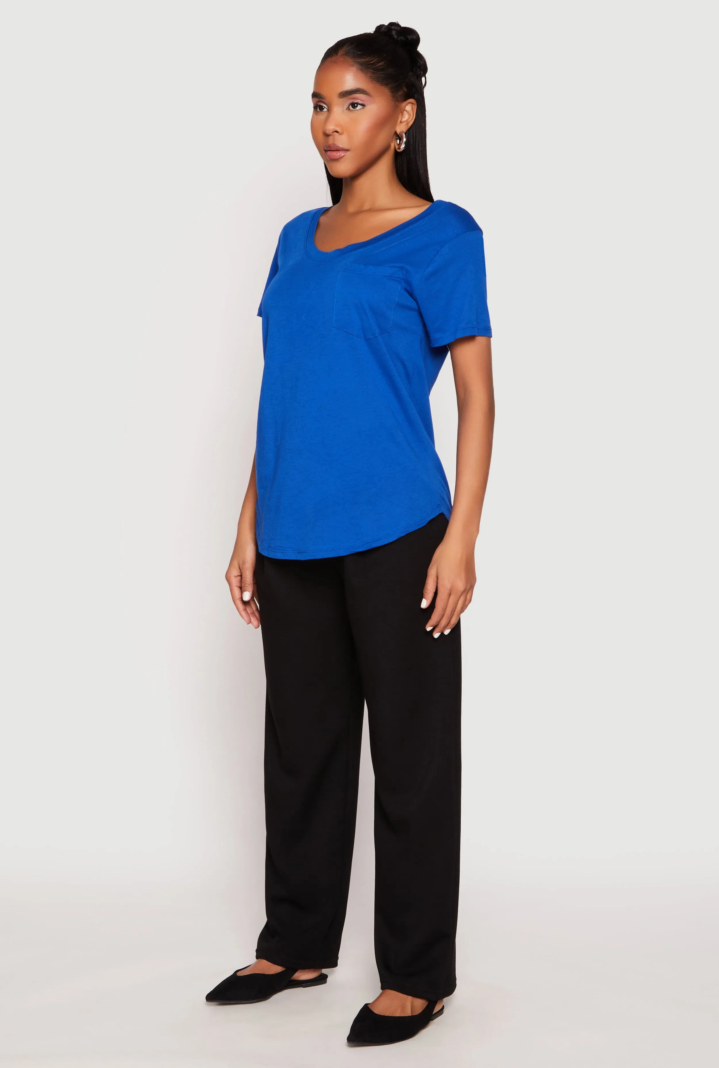 Scoop Neck Pocket T Shirt sold by Rainbow product image thumbnail 3