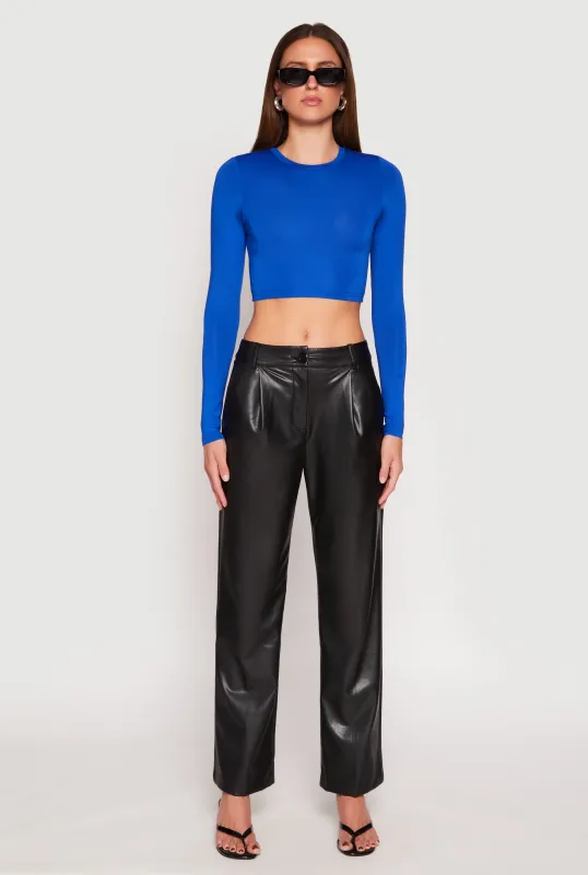 Daisy Long Sleeve High Neck Crop Top sold by Rainbow