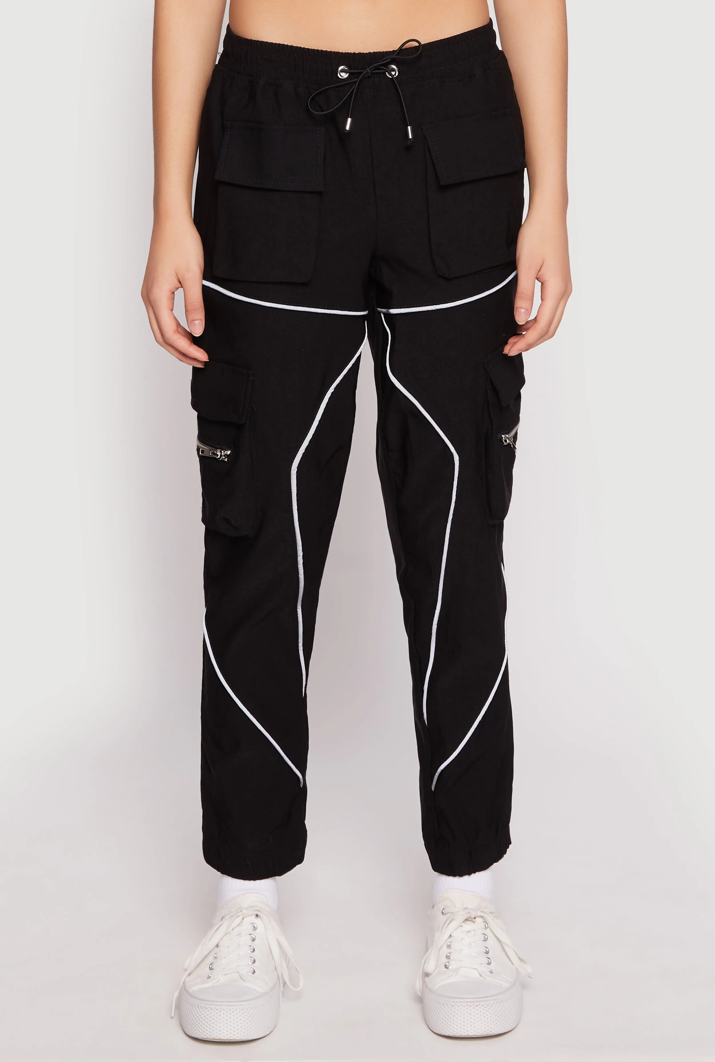 Contrast Piping Hyperstretch Cargo Joggers sold by Rainbow product image thumbnail 3