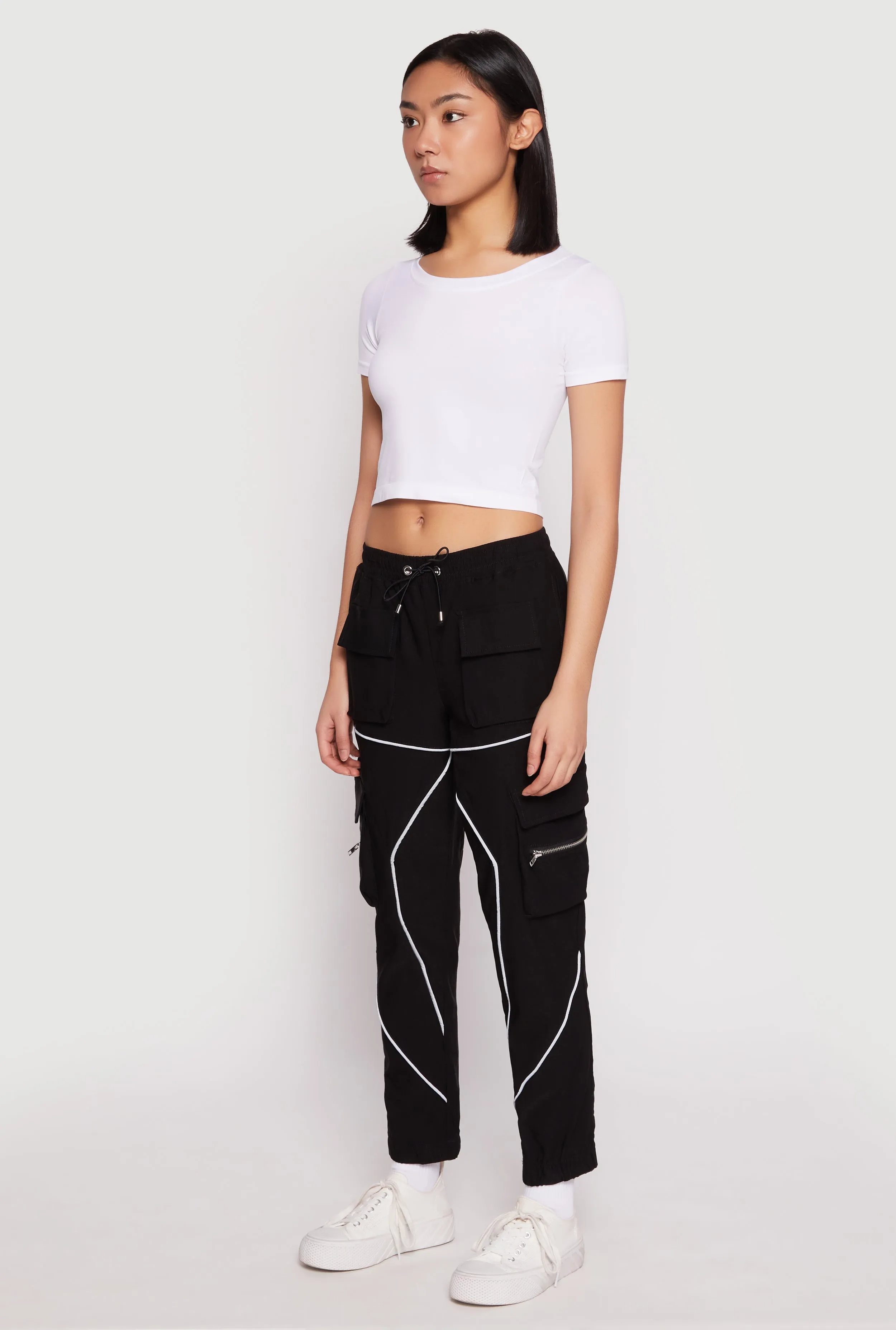 Contrast Piping Hyperstretch Cargo Joggers sold by Rainbow product image thumbnail 2