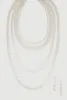 Faux Pearl Layered Necklace with Drop Earrings sold by Rainbow