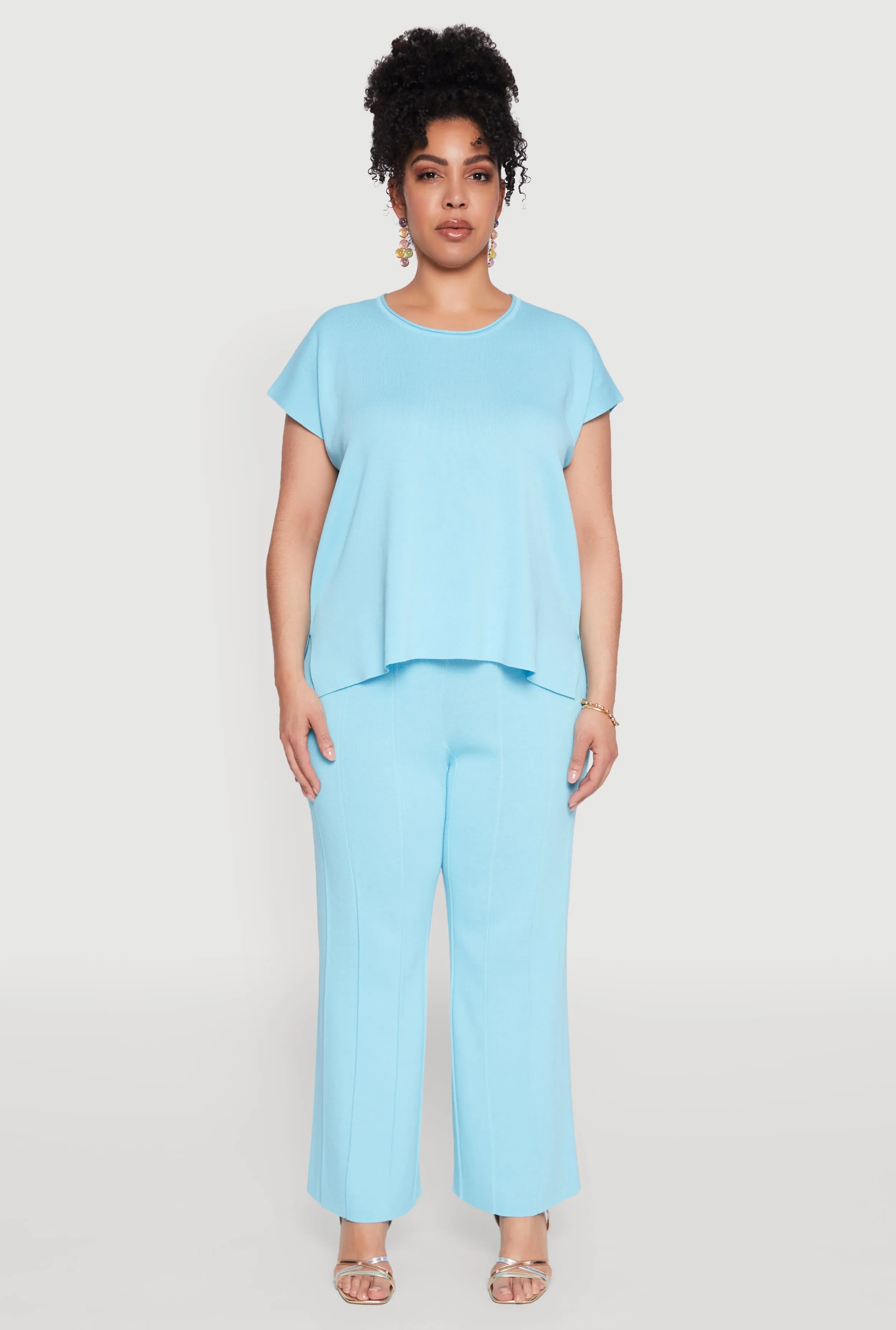 Plus Size Daisy Knitted Crew Neck Top sold by Rainbow product image thumbnail 3