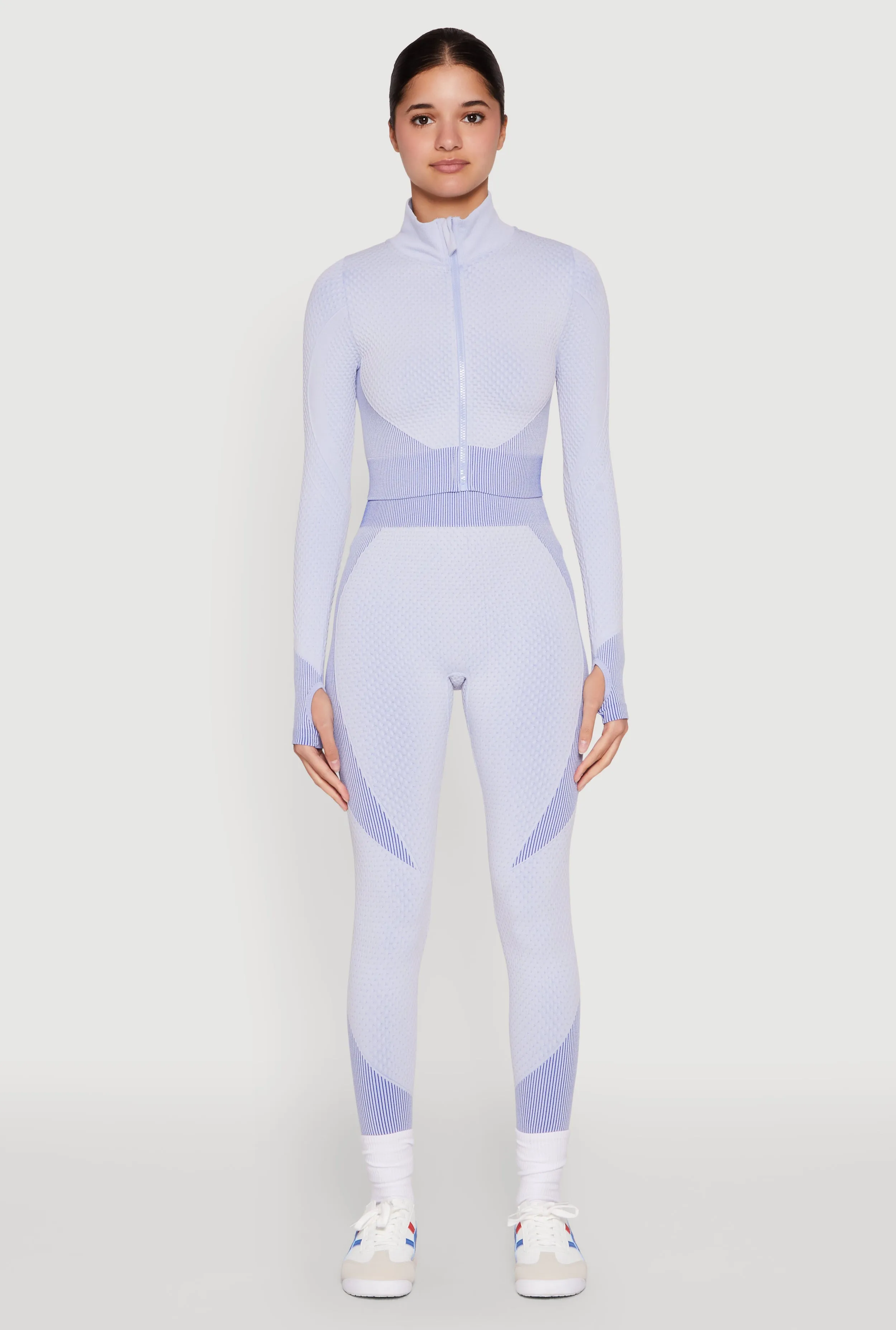 Striped Detail Two Tone Leggings sold by Rainbow