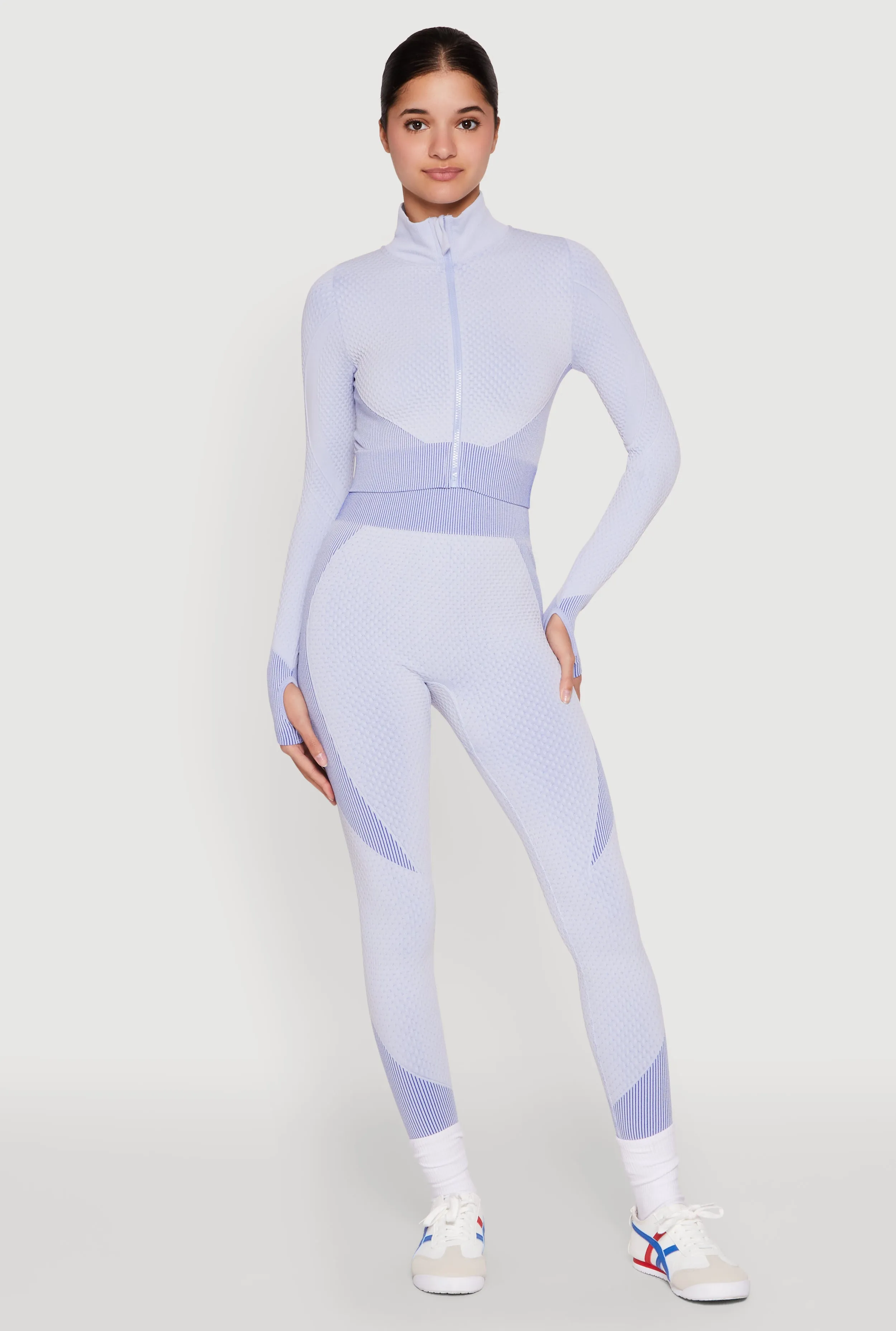 Striped Detail Two Tone Leggings sold by Rainbow product image thumbnail 2