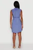 Tie Waist Belted Sleeveless Shirt Dress sold by Rainbow