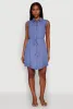 Tie Waist Belted Sleeveless Shirt Dress sold by Rainbow
