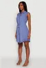 Tie Waist Belted Sleeveless Shirt Dress sold by Rainbow