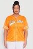 Plus Size Varsity Stripe Brooklyn Baseball Jersey sold by Rainbow