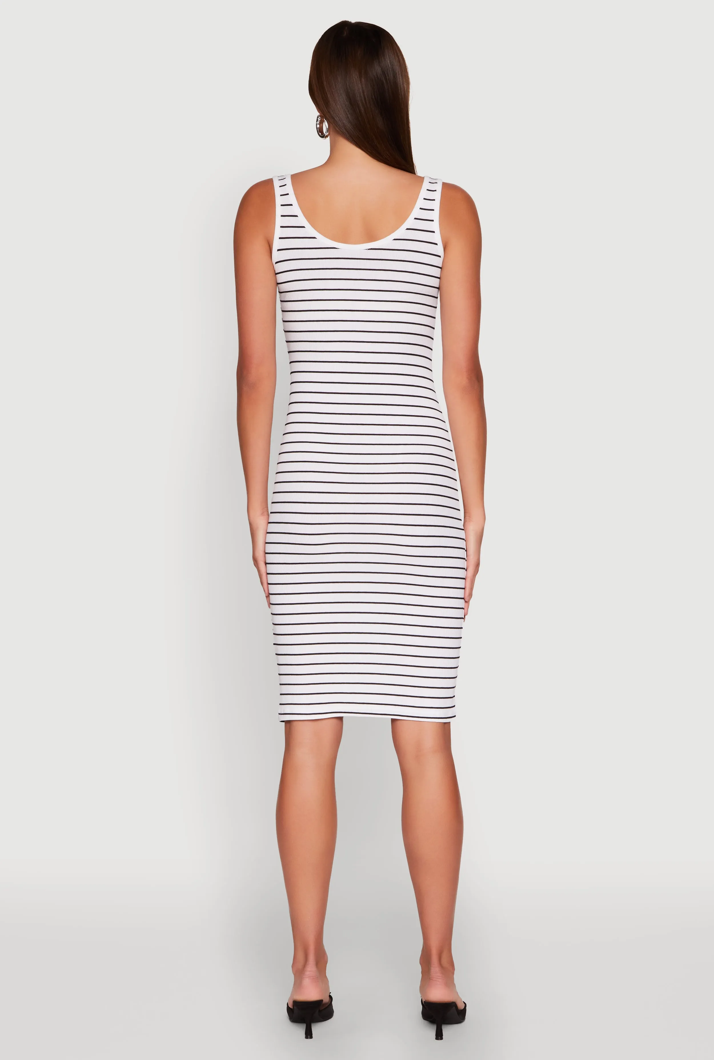 Striped Scoop Neck Midi Dress sold by Rainbow product image thumbnail 5