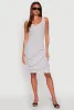 Striped Scoop Neck Midi Dress sold by Rainbow