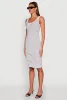 Striped Scoop Neck Midi Dress sold by Rainbow