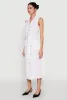 Lapel Collar Tie Waist Belted Midi Dress sold by Rainbow