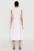 Lapel Collar Tie Waist Belted Midi Dress sold by Rainbow