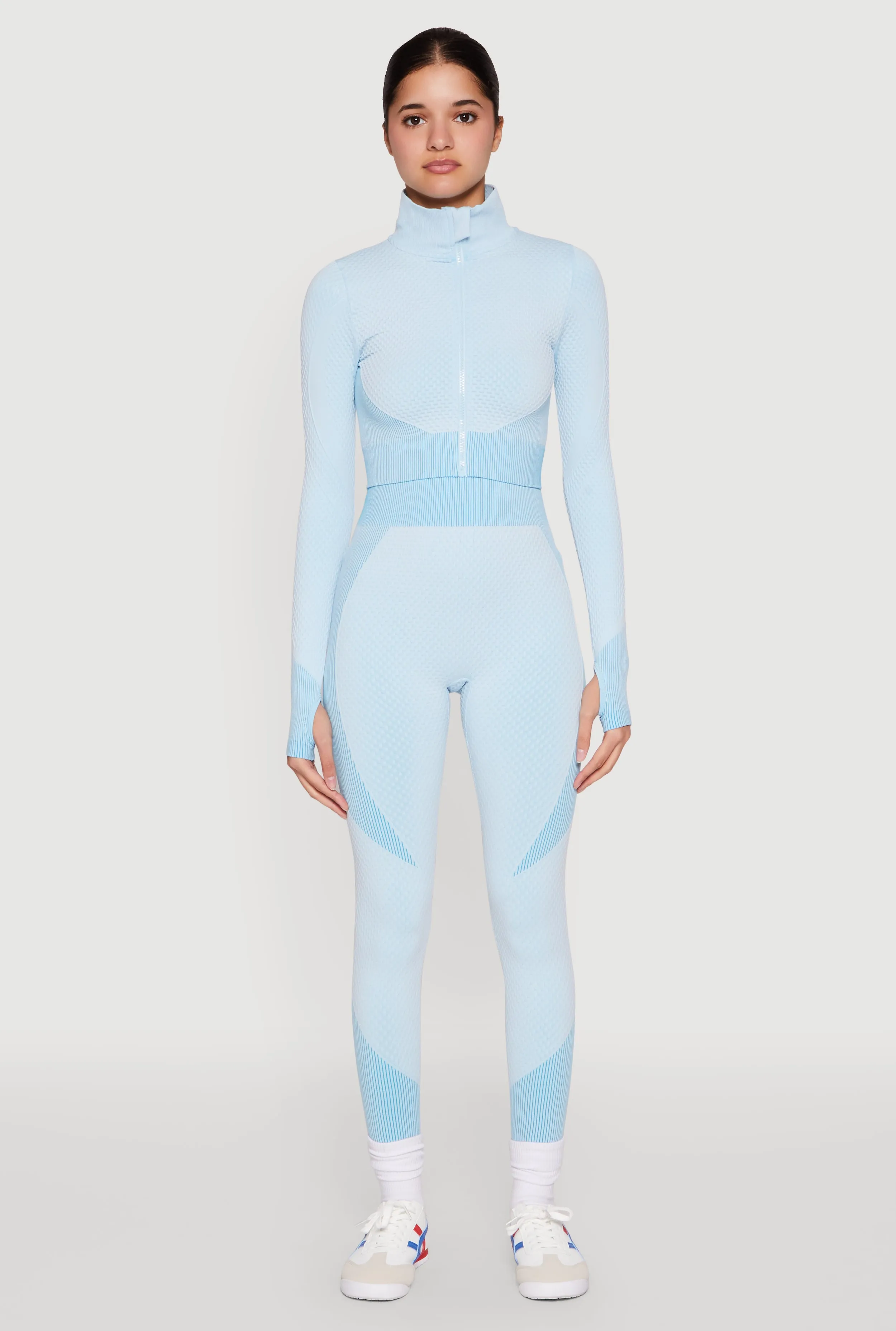 Striped Detail Two Tone Leggings sold by Rainbow