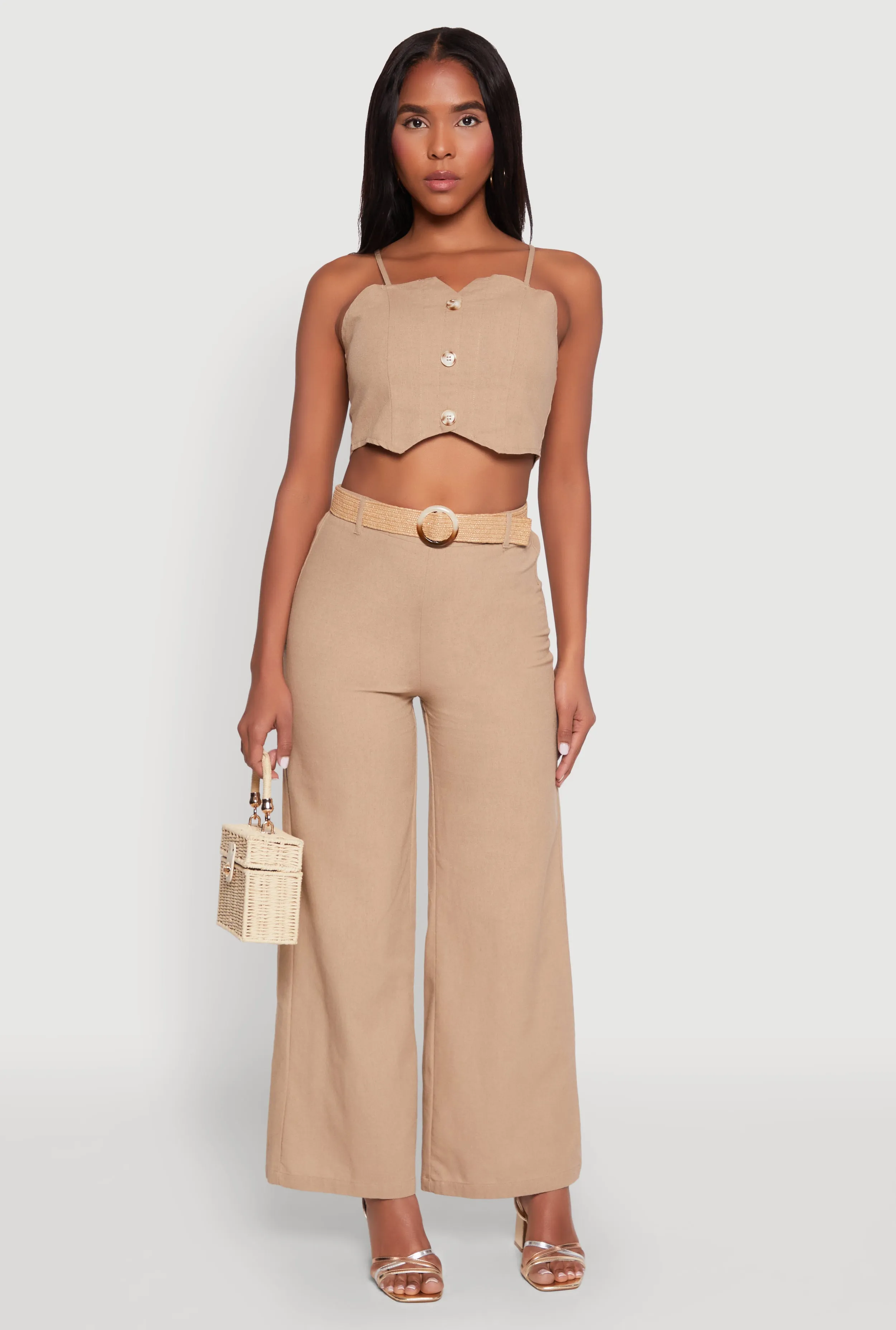 O Ring Belted Wide Leg Pants sold by Rainbow product image thumbnail 2